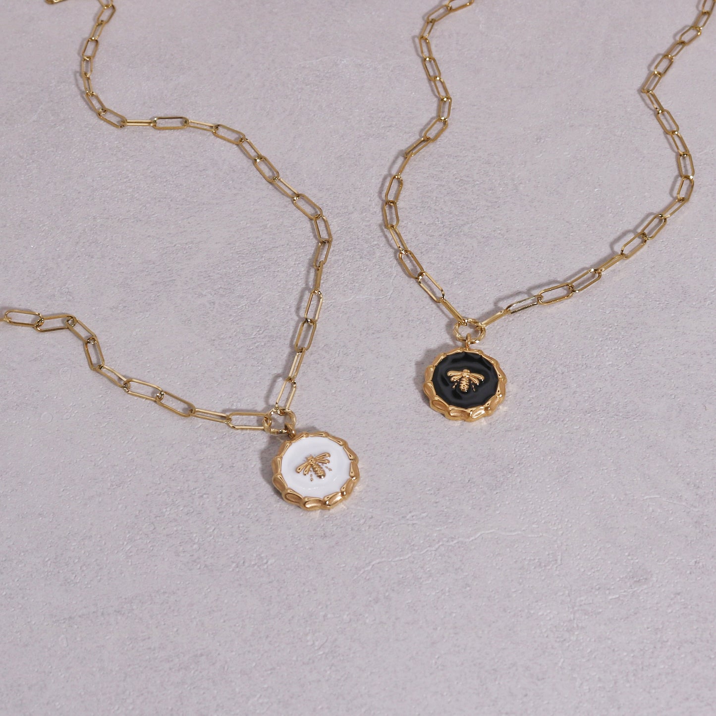 Adelia Bumble Bee Gold Steel Necklace