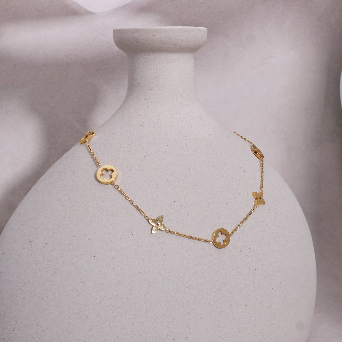 Sienna Modern Minimalist Steel Chain Necklace