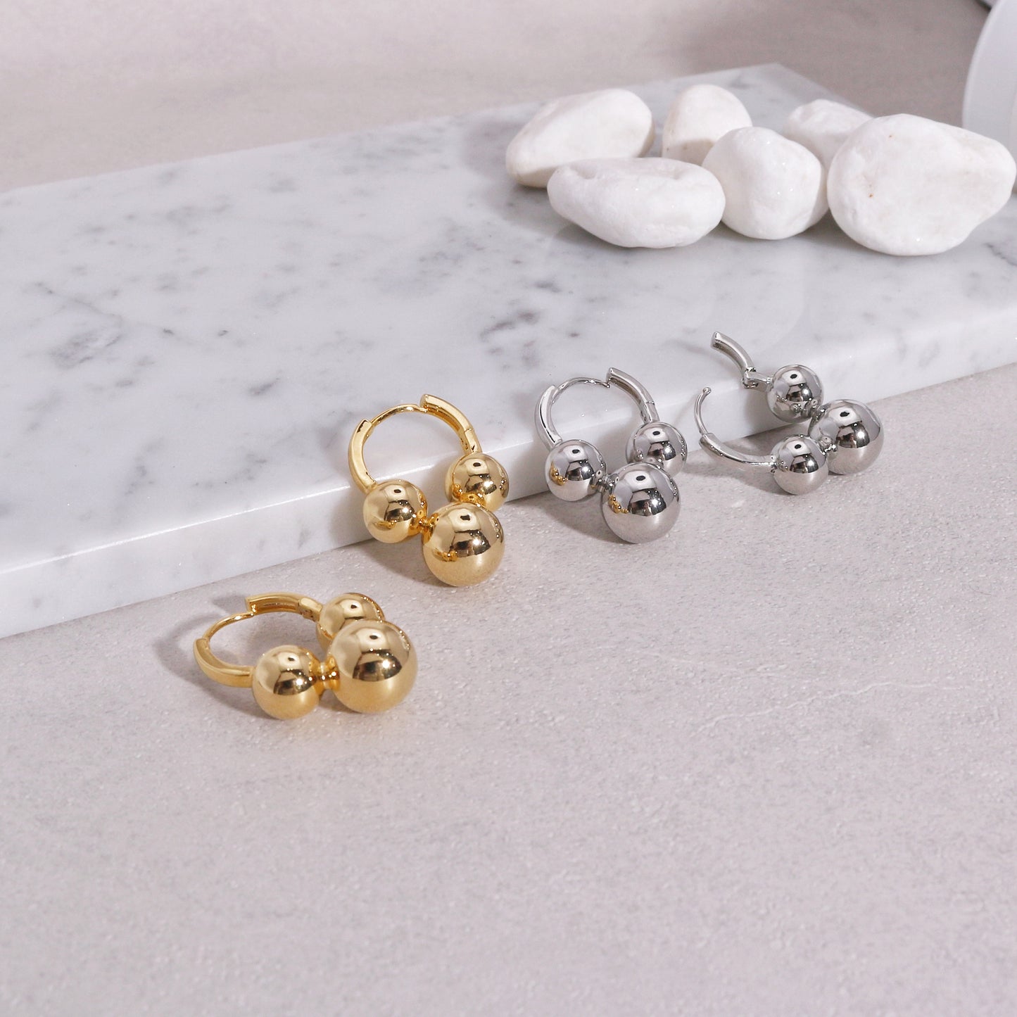 Evelynn Spherical Globe Hoop Earrings