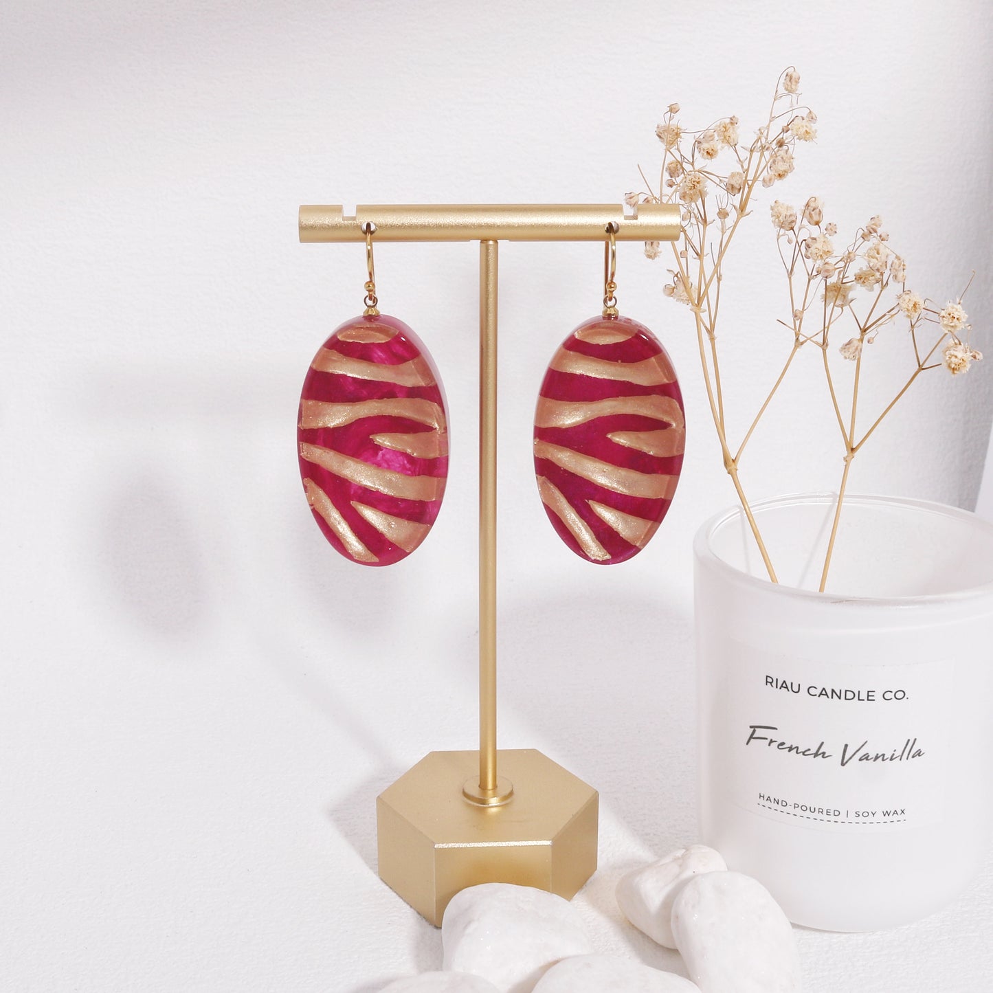 Lilith Purple Gold Earrings