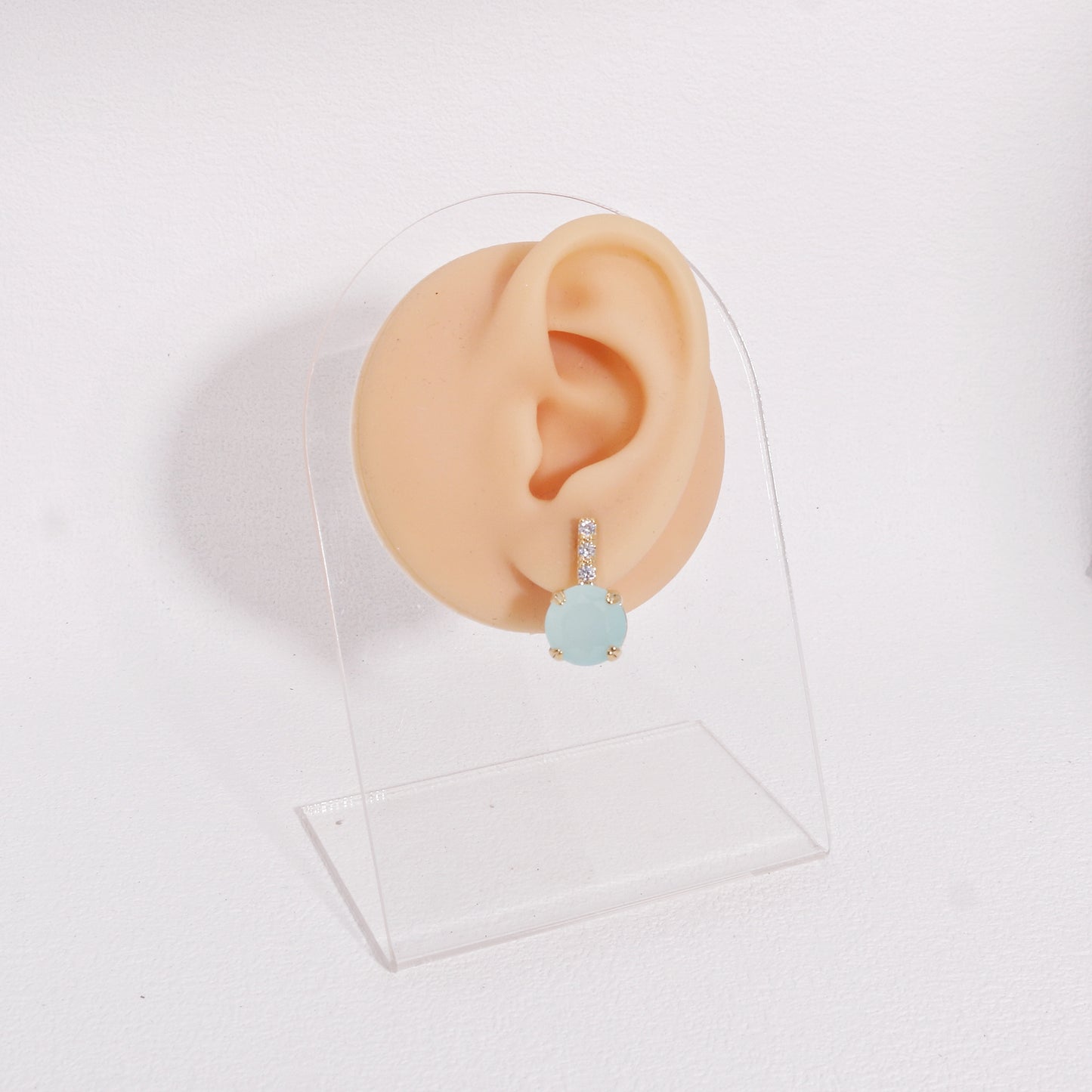 Eliza Pastel Cocktail Solitaire Drop Earrings