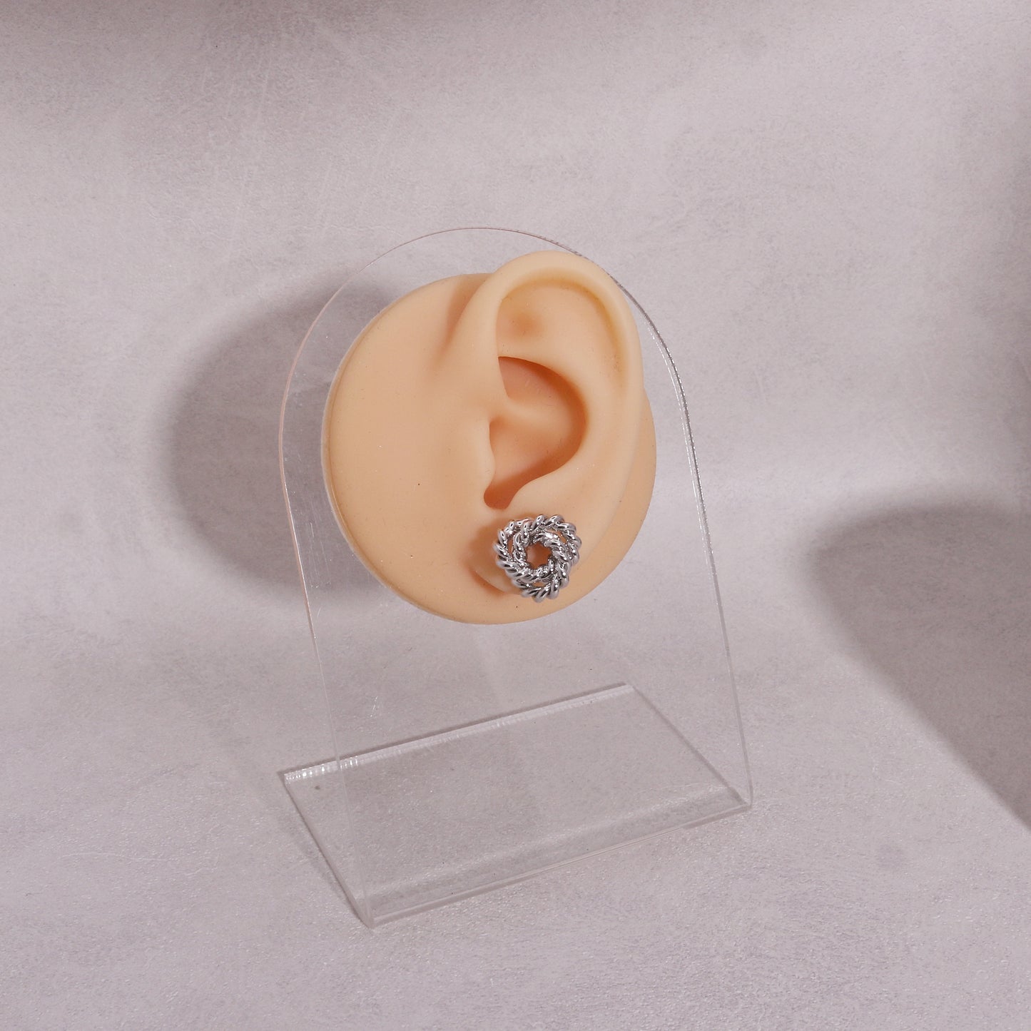 Blair Rope-Textured Metal Stud Earrings