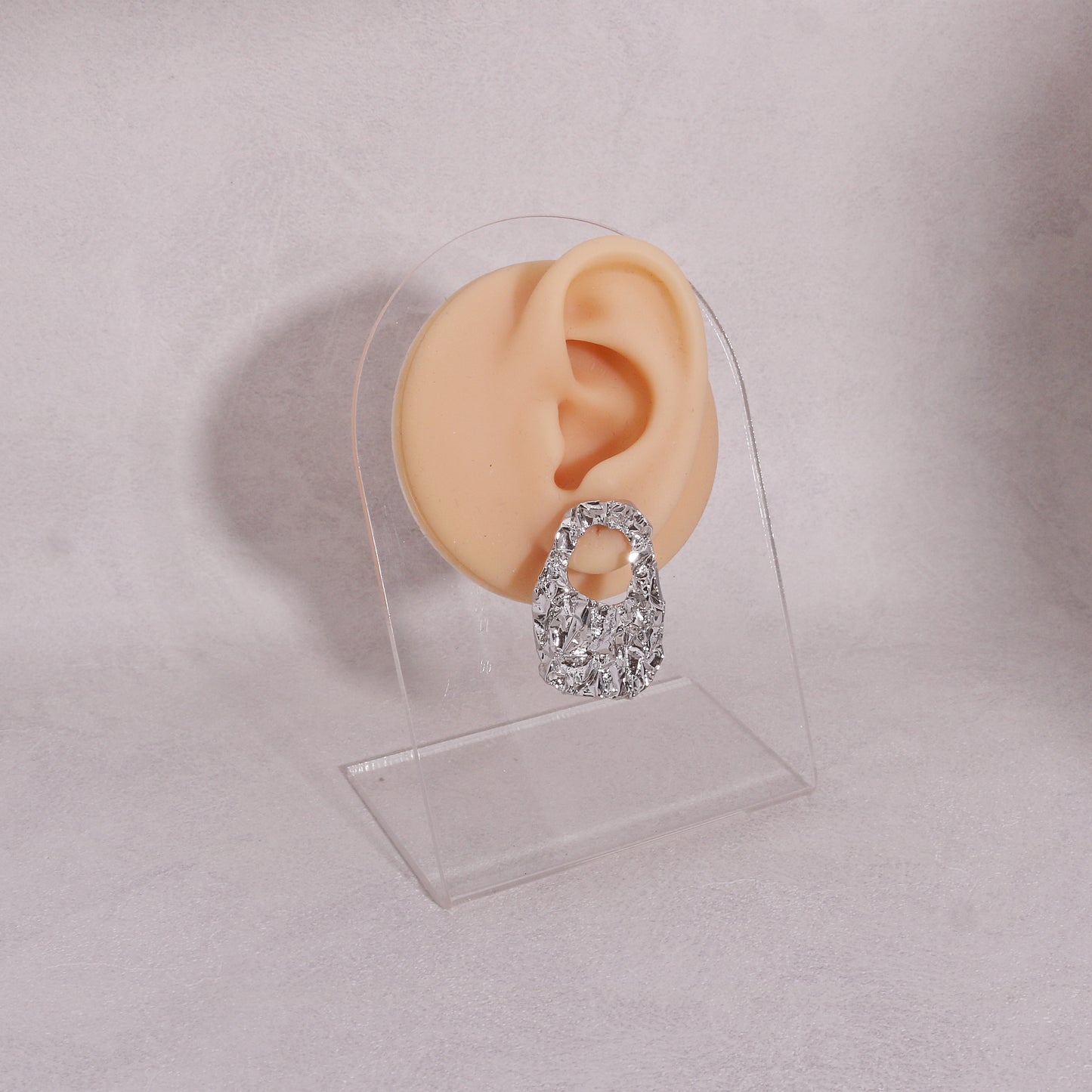 Chrystine Metal Foil Statement Drop Earrings