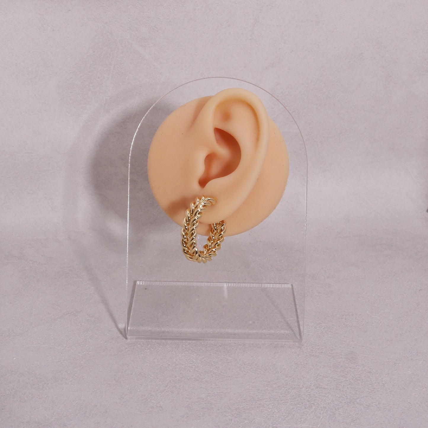 Sienna Roman Inspired Wreath Metal Hoop Earrings