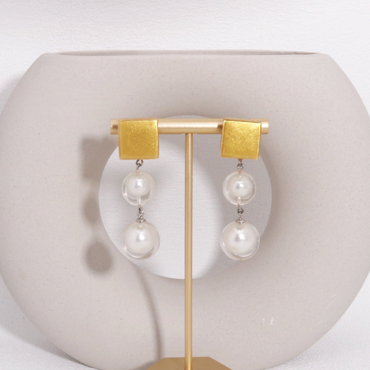 PRECIOUS x Pearl Gold Drop Earrings