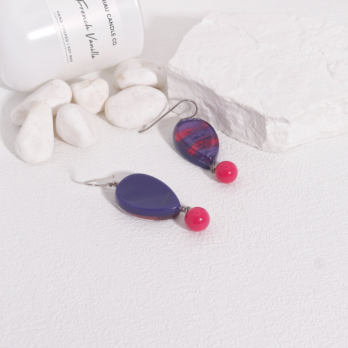 ZSISKA -Minerva Zesty Purple Fun Drop Earrings