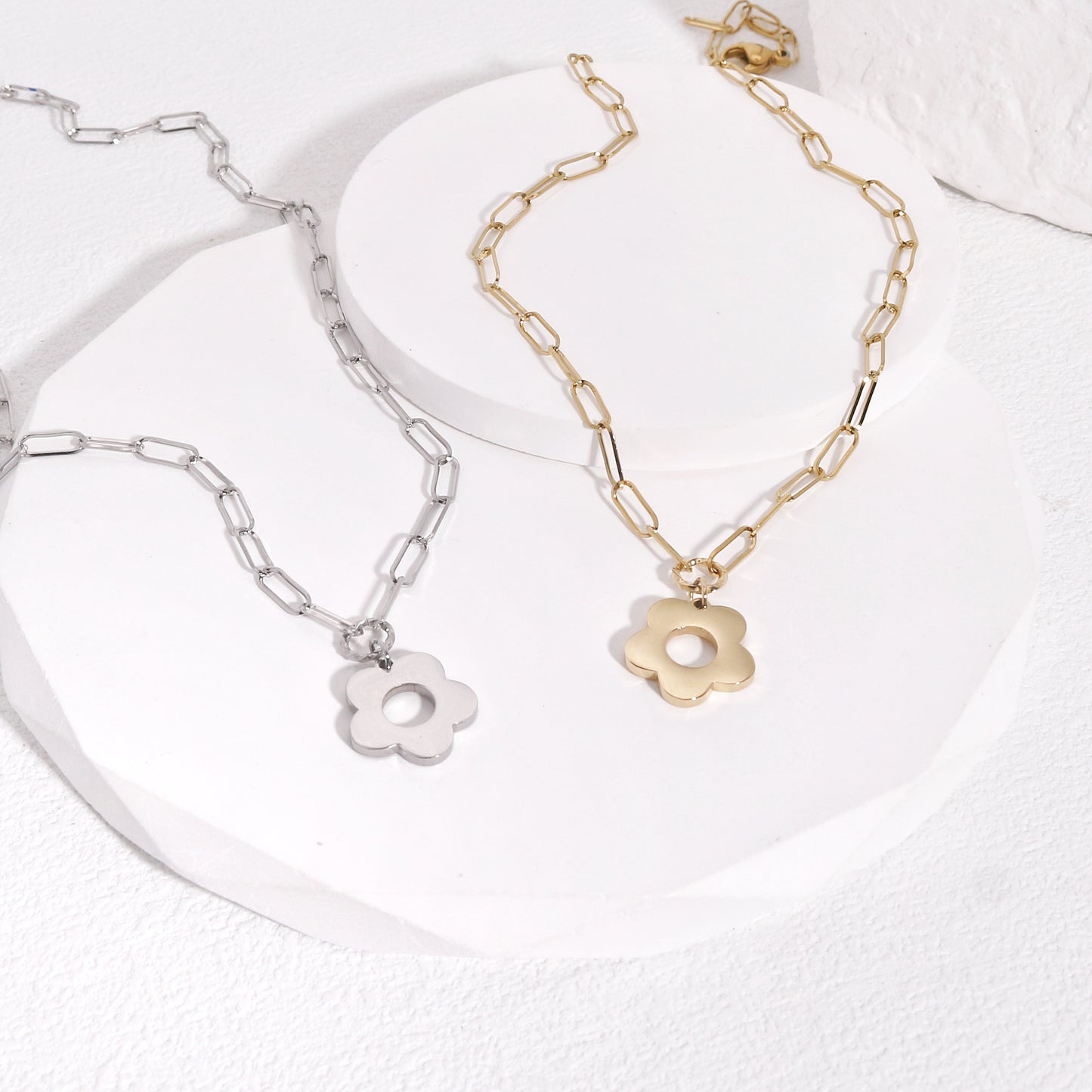 Brielle Decadent Floral Chain Necklace