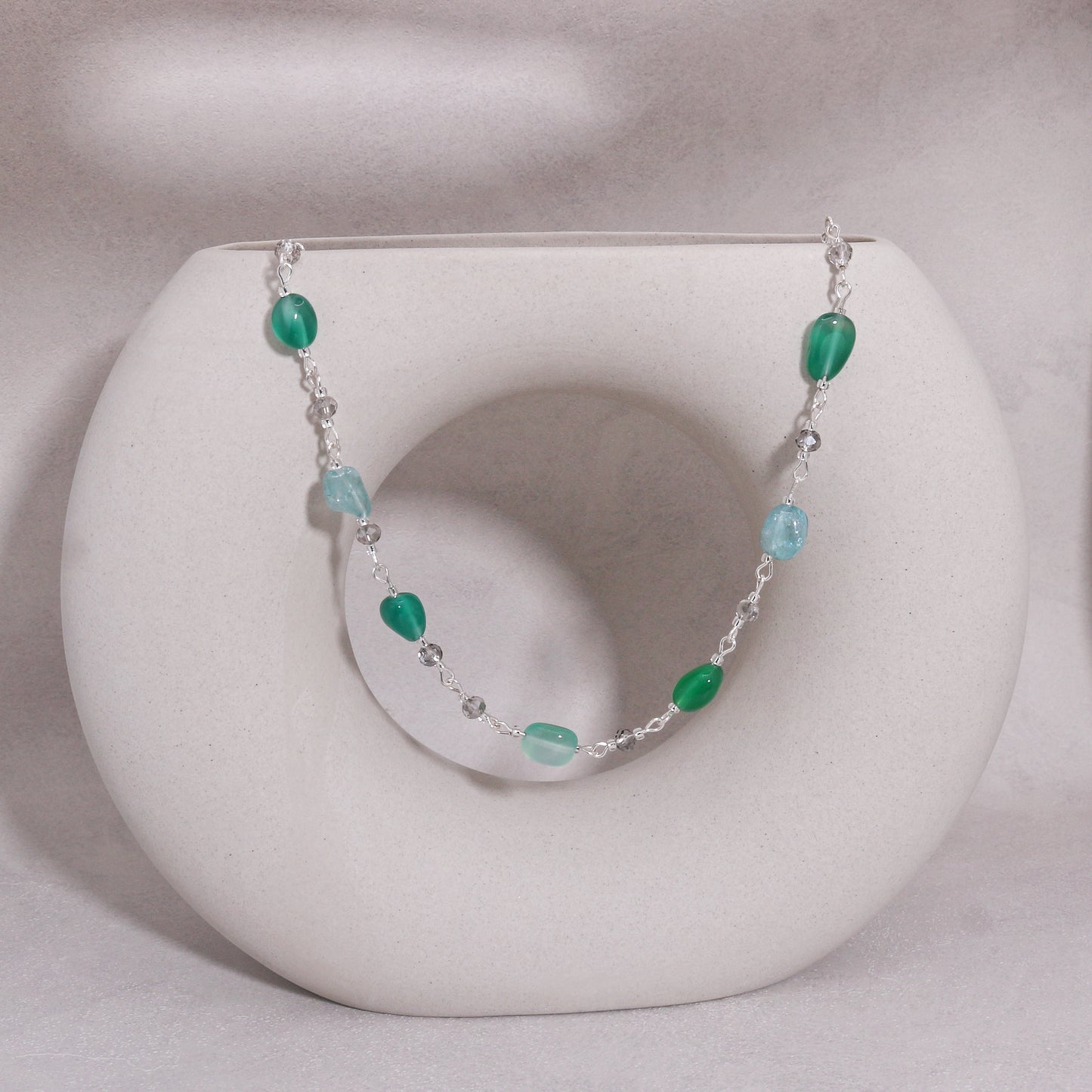 Erica Natural Gem Handwired Necklace