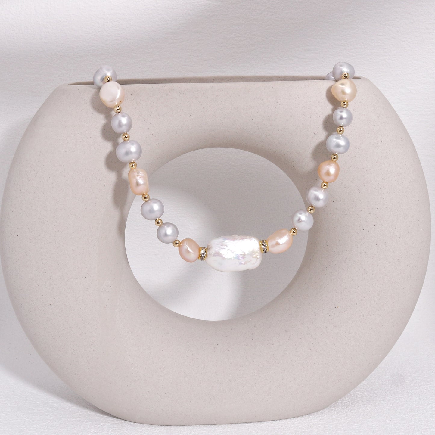 Stoned Essentials Baroque Freshwater Pearl Necklace