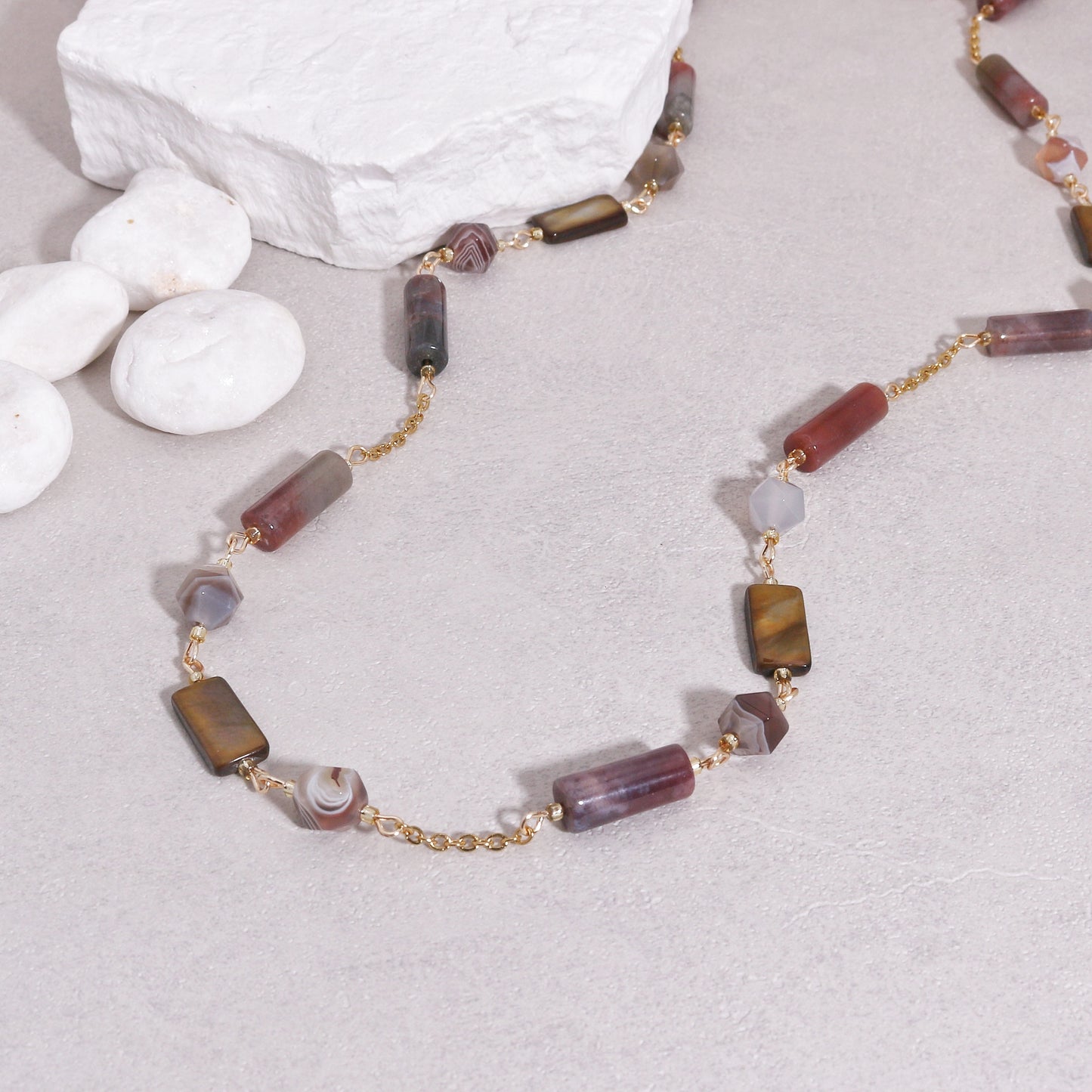 Stoned Essentials Natural Tourmaline Luxury Necklace