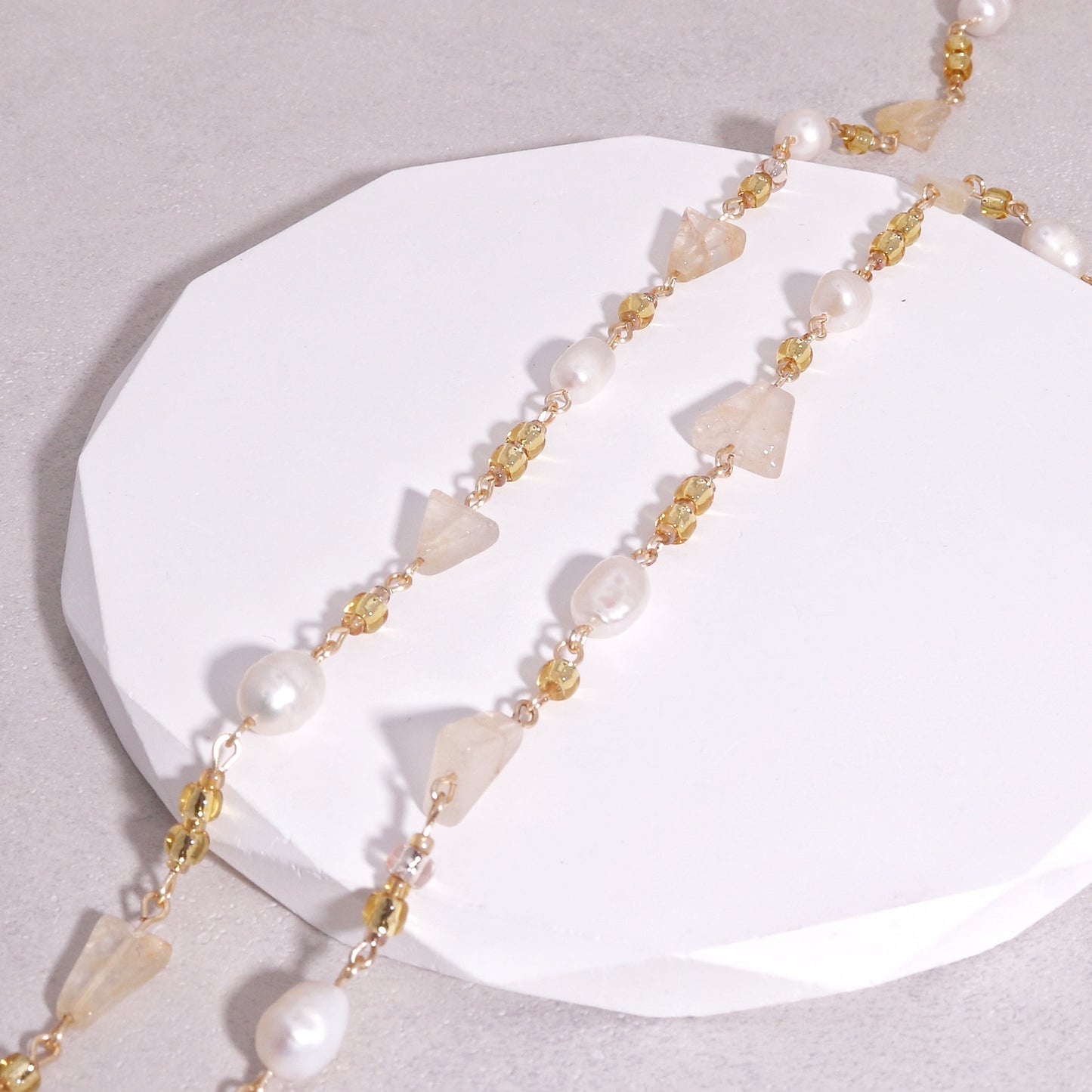Lilith Rose Quartz Goldrush Necklace