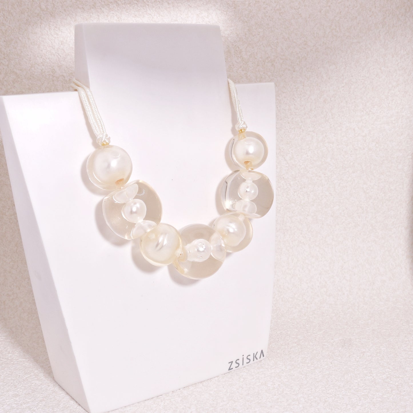 Bubbling Pearl 7 Bead Pearl Necklace