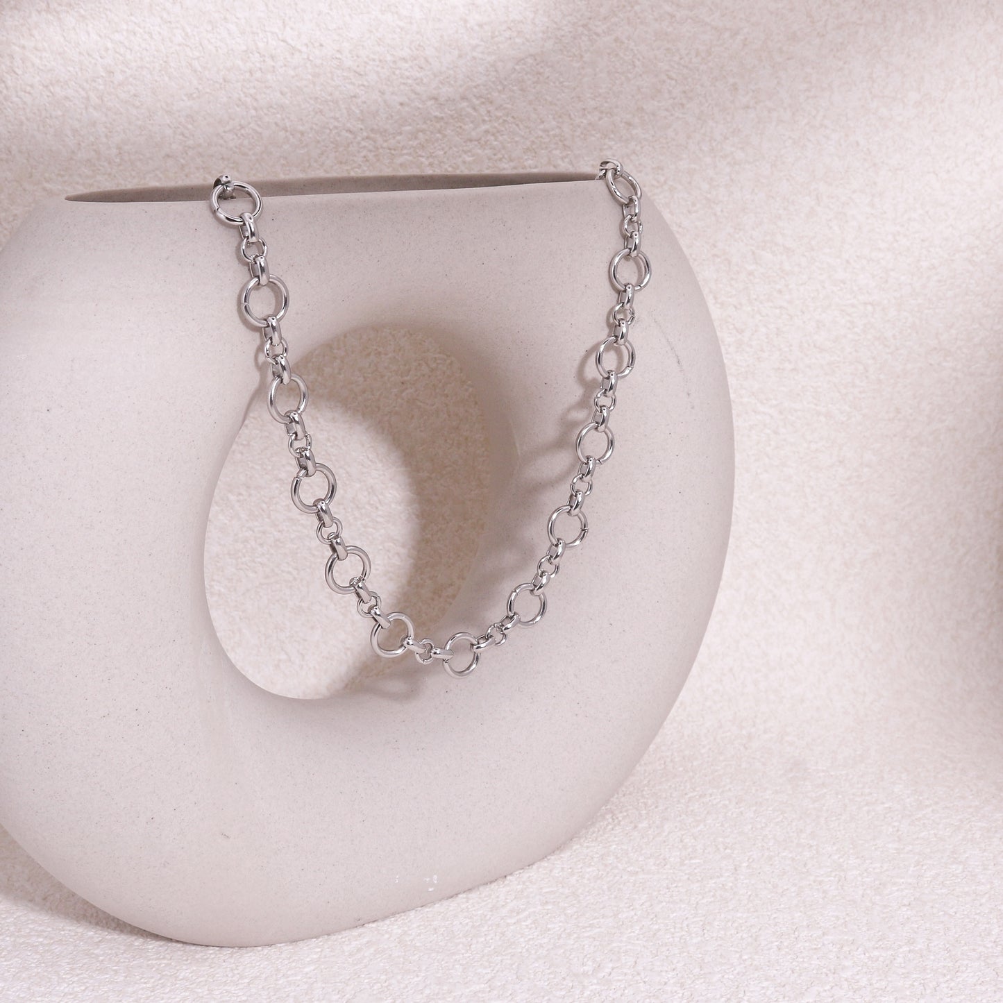 Indira Circular Orbit Steel Necklace