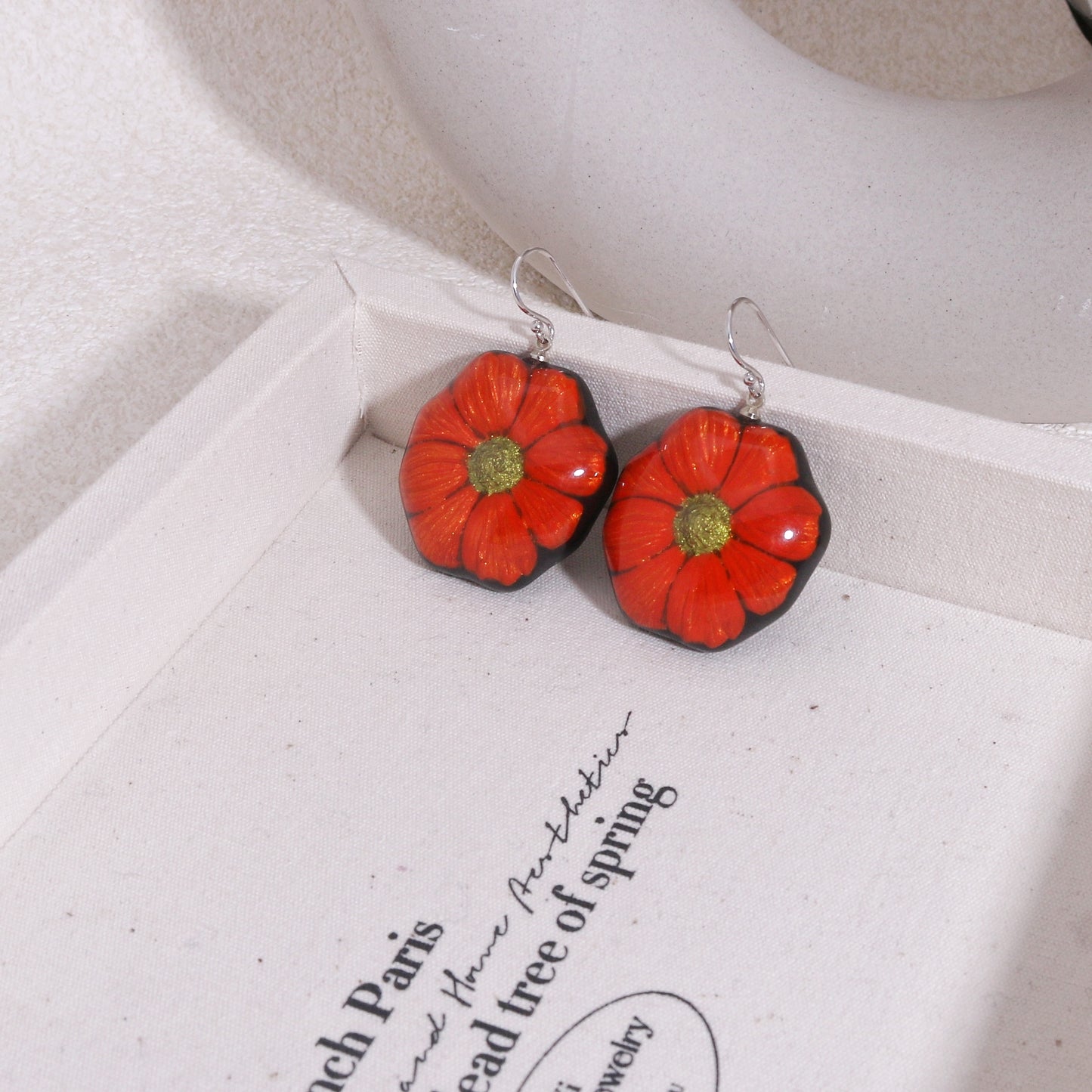 GARLAND Floral Statement Drop Earrings