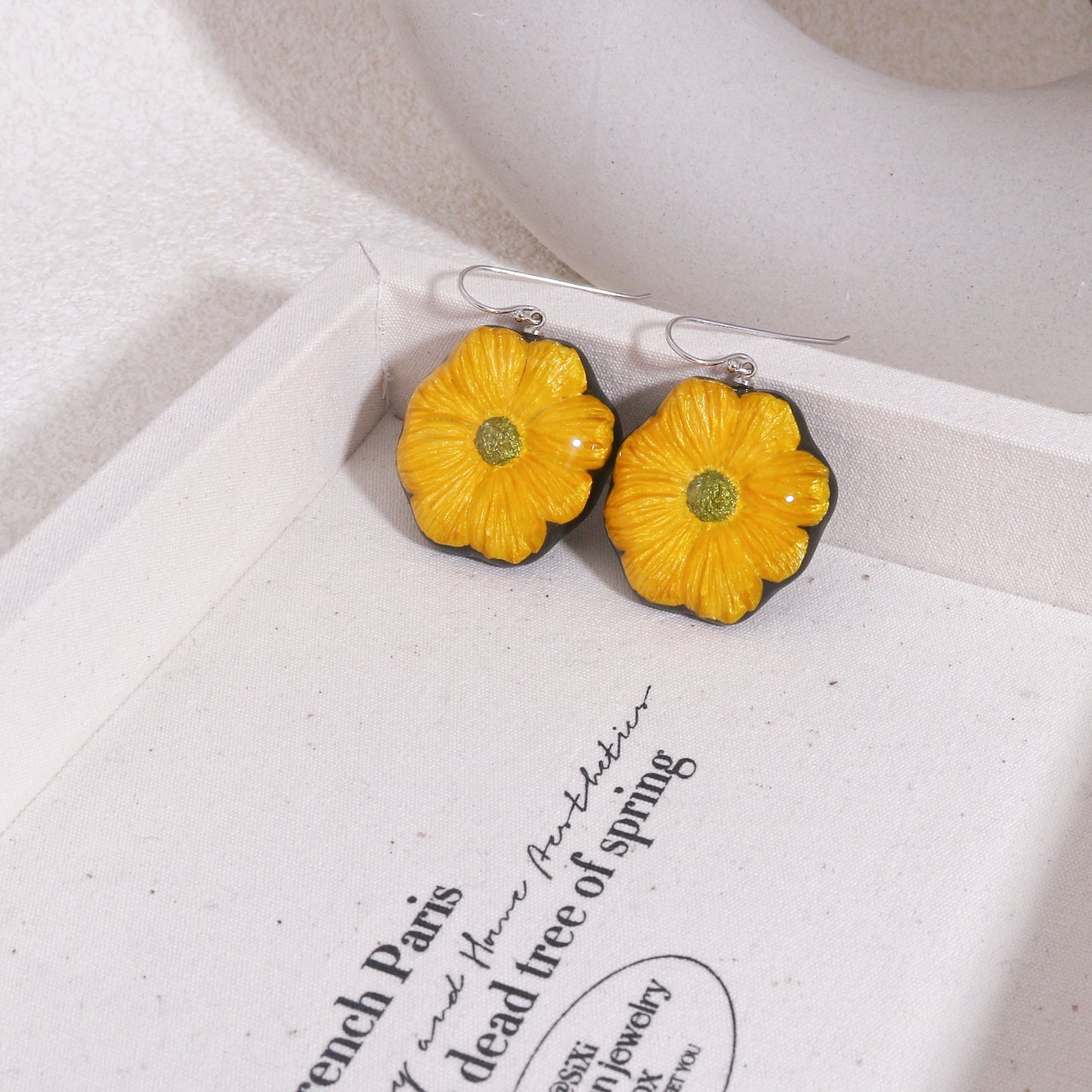 GARLAND Floral Statement Drop Earrings