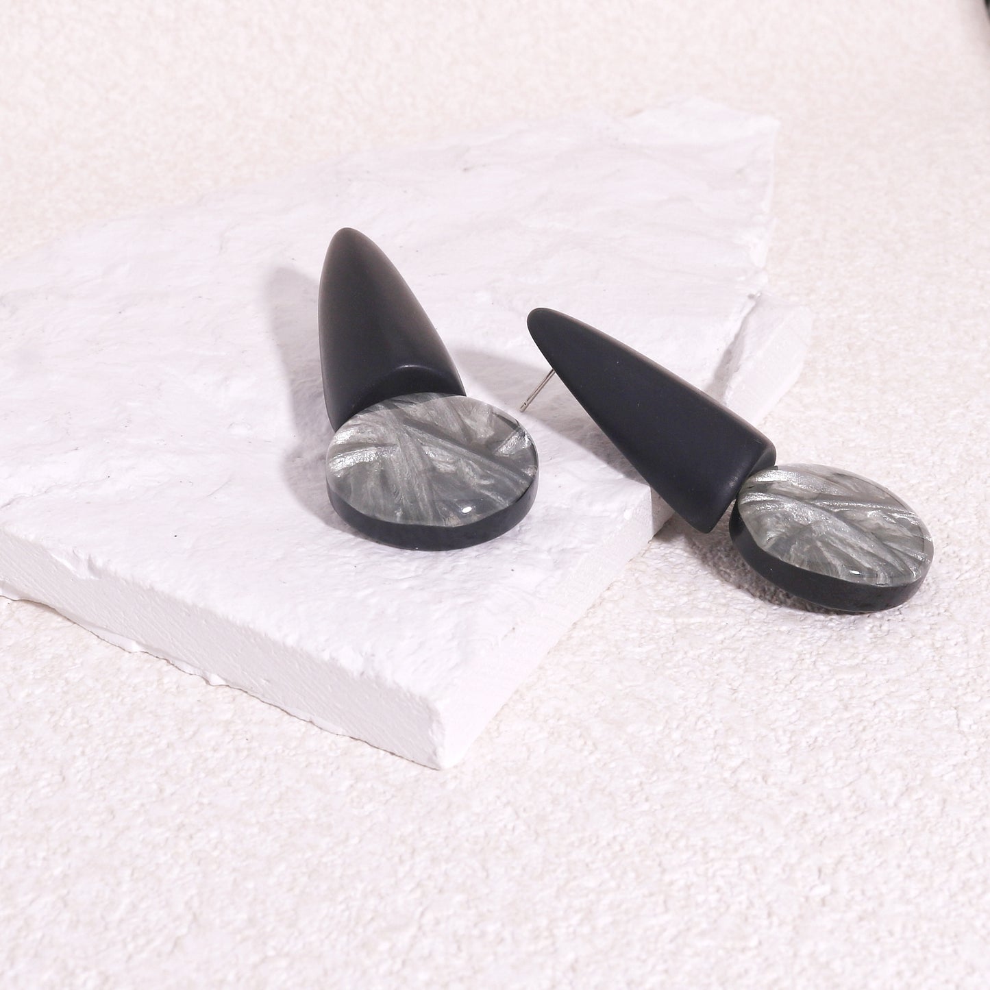 ZSISKA Elegant Black Evening Drop Earrings