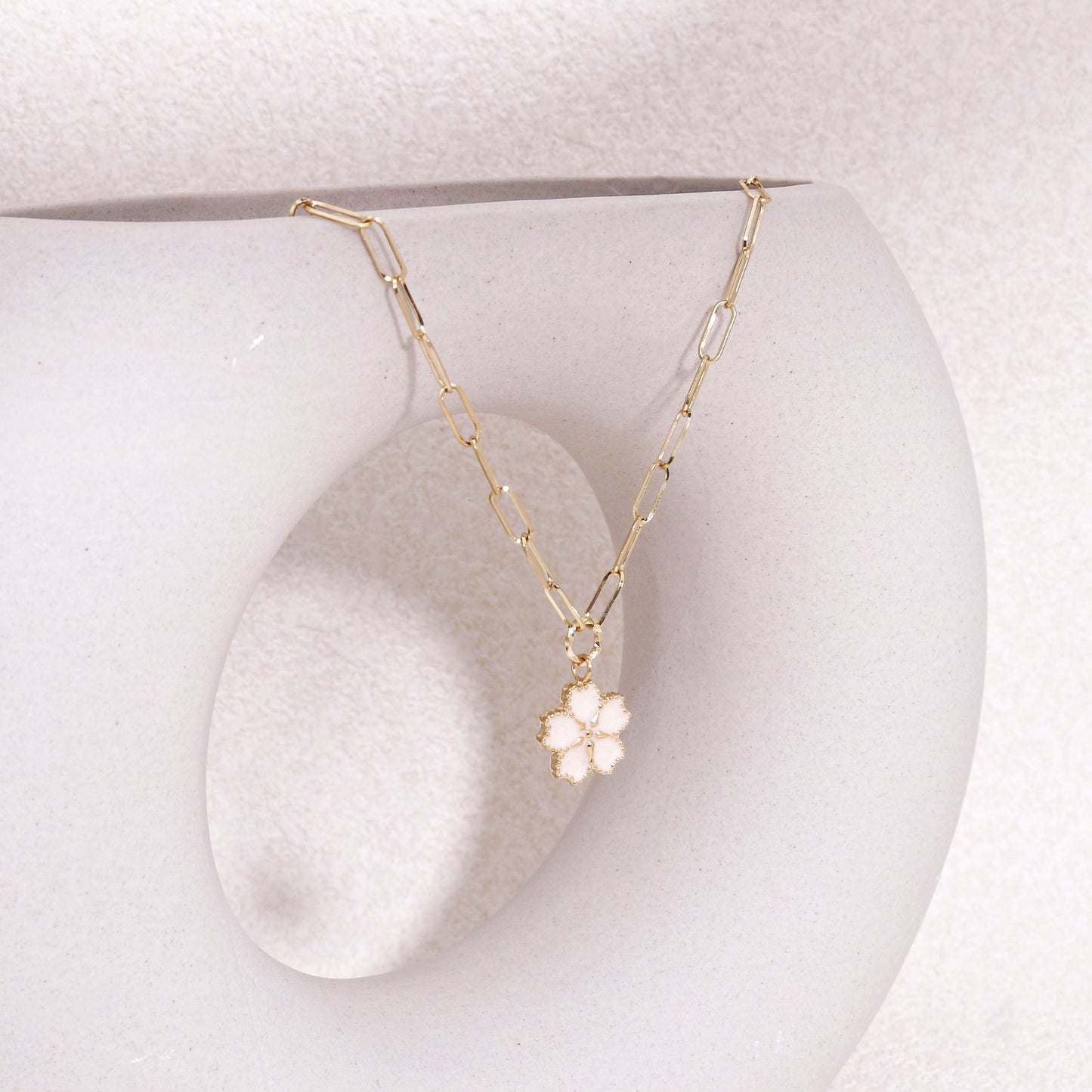 Selene Petite French Floral Necklace