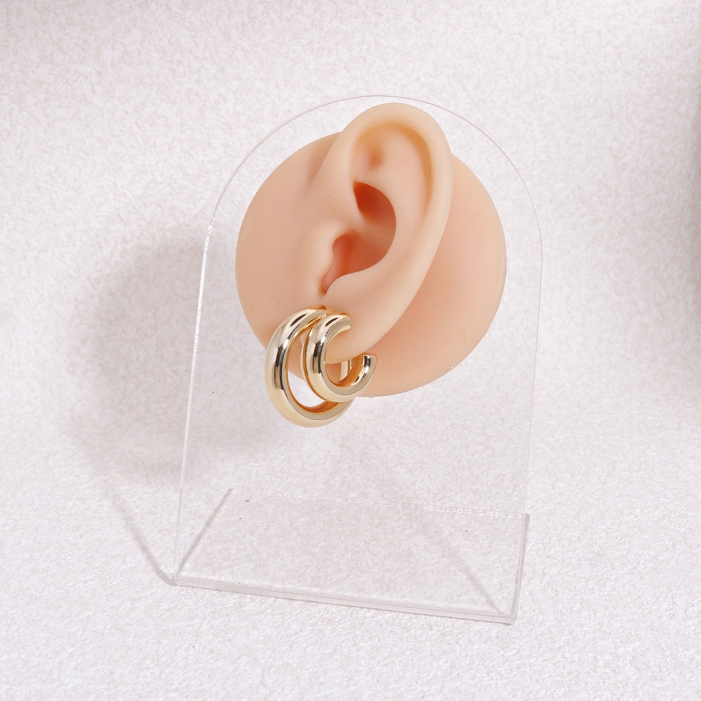 Paulina Modern Statement Tube Hoop Earrings