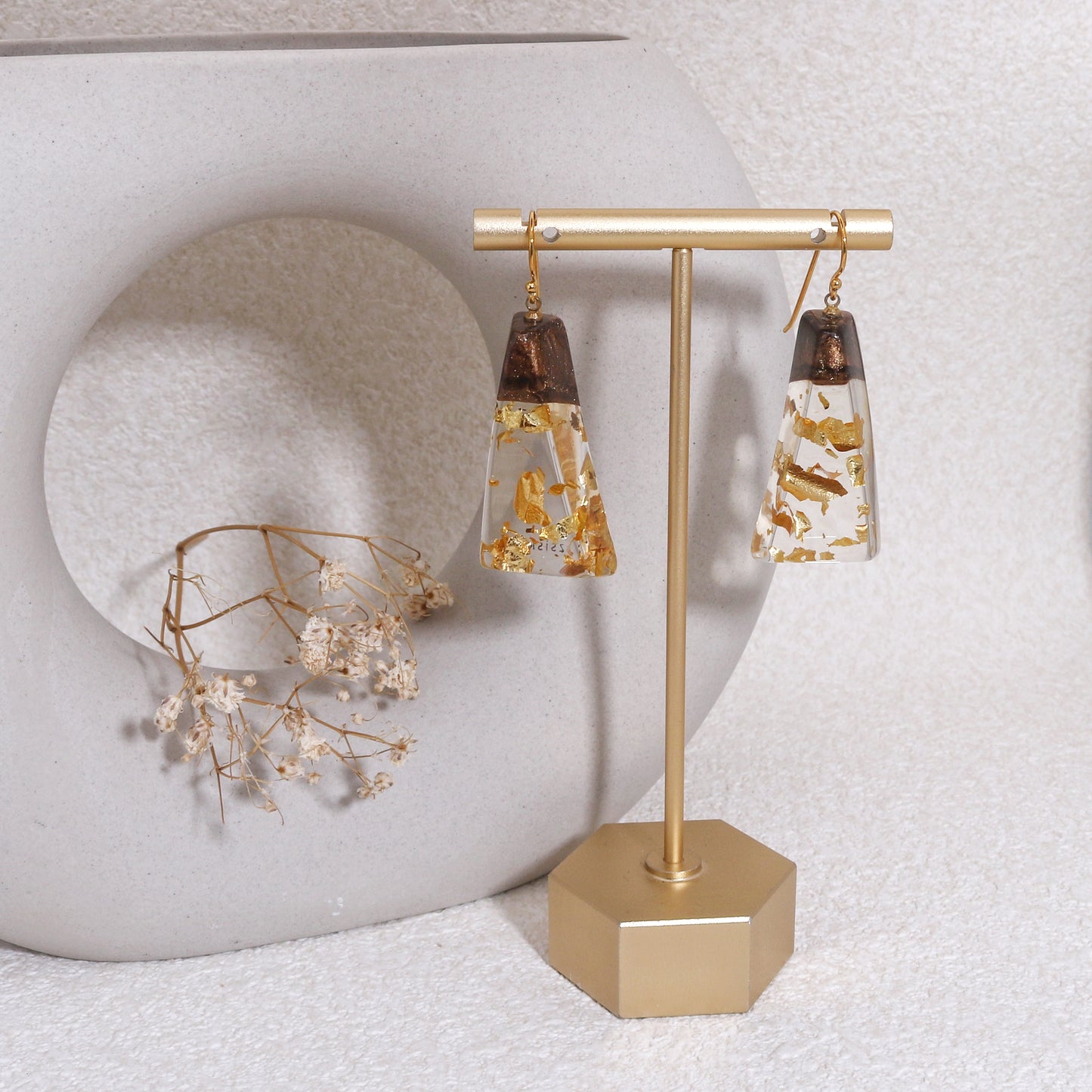 DHARA Glass Prism Drop Earrings