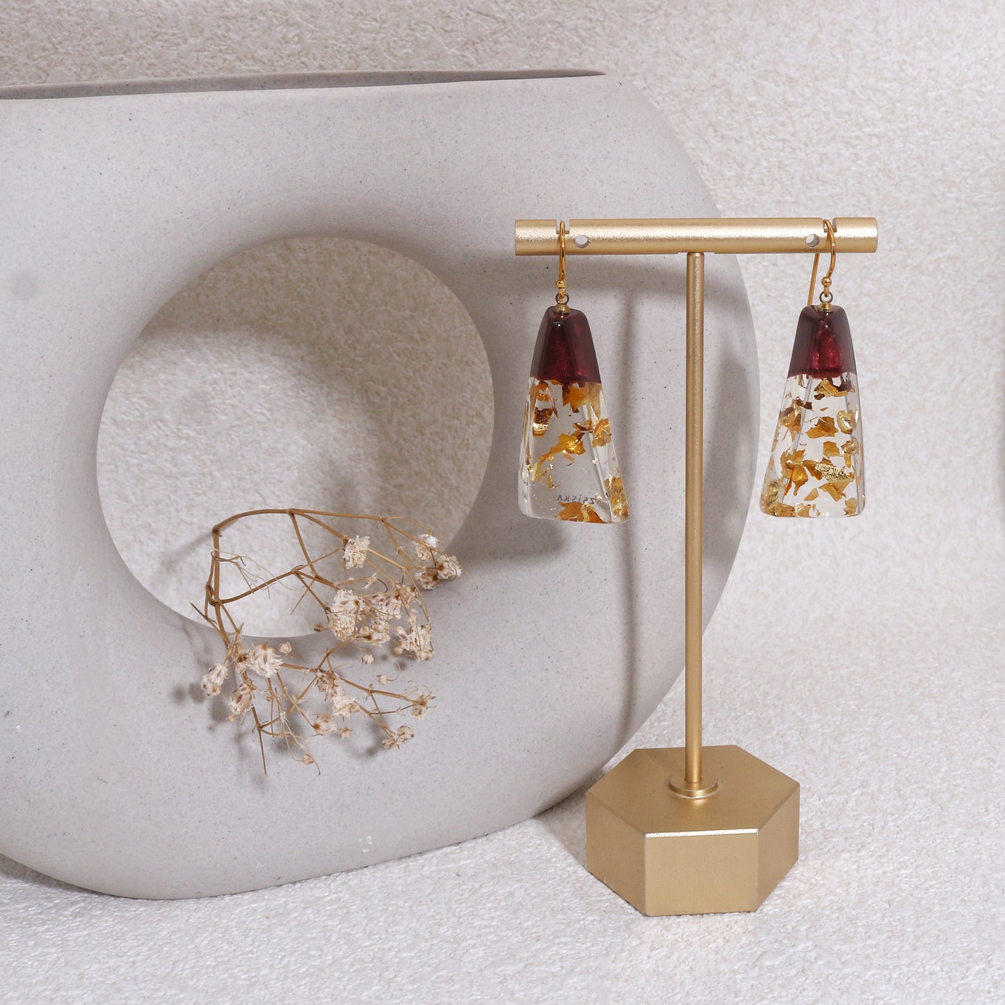 DHARA Glass Prism Drop Earrings