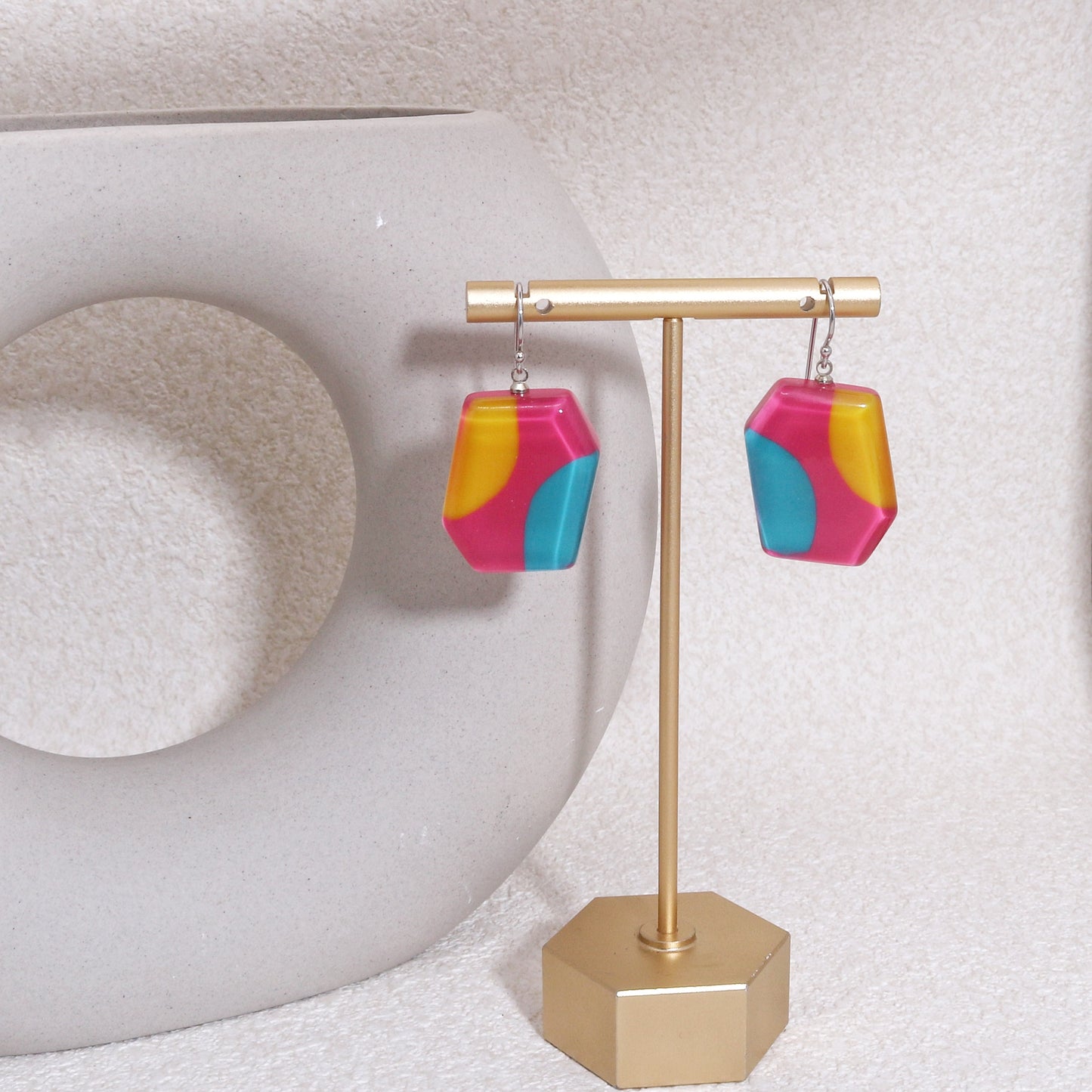 INDY Abstract Rectanglo Drop Earrings