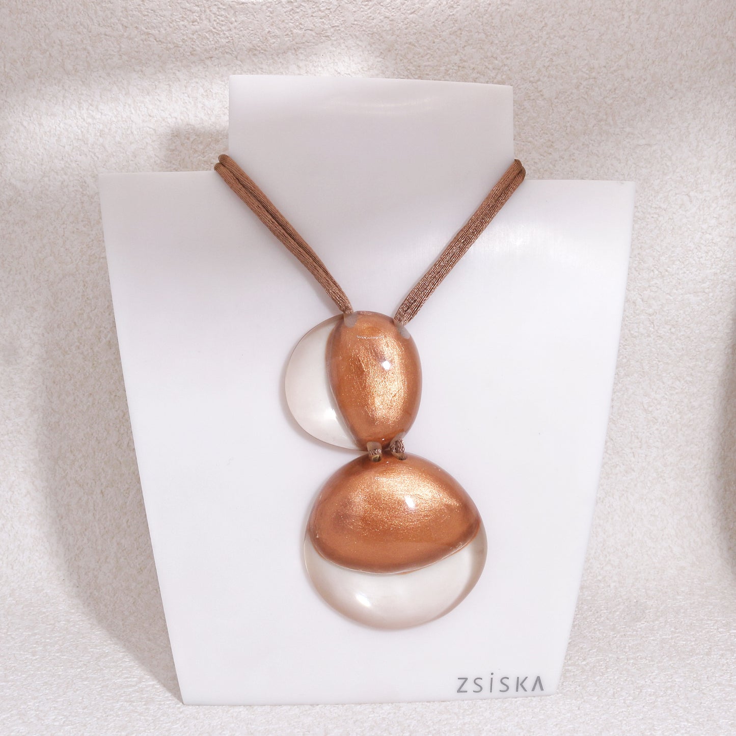 LUXUS Rose Gold Glass-Bauble Pendant