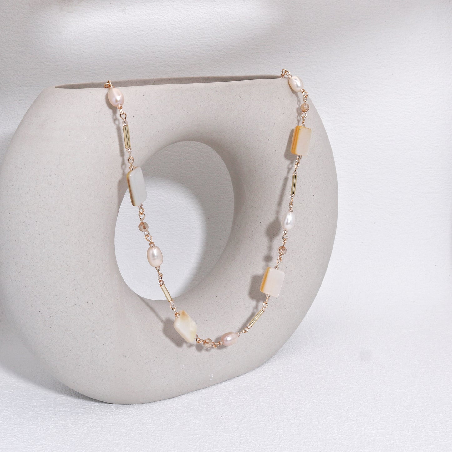 Victoria Luxury Mother of Pearl Handmade Necklace