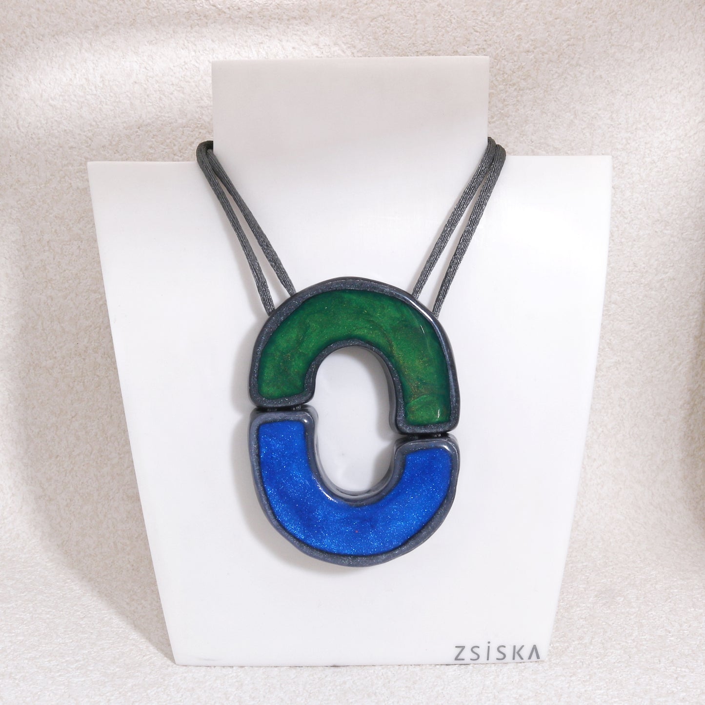 FARA Jigsaw Wood Resin Pendant