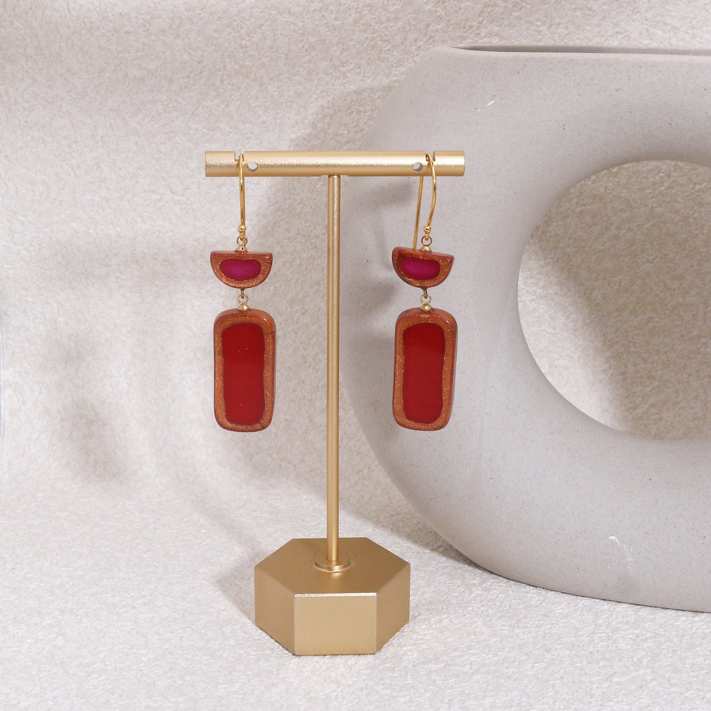 FARA Handpainted Modern Elegance Earrings