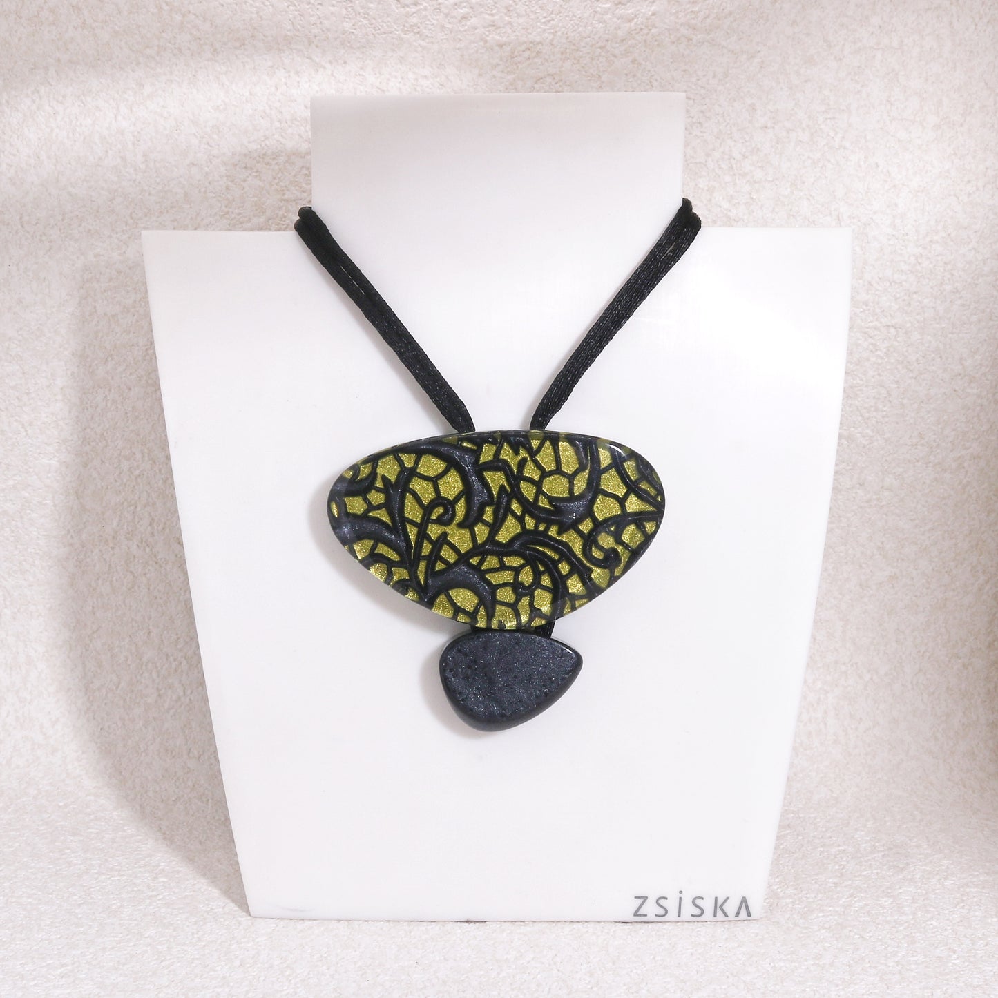 PEACE Statement Pendant in Green