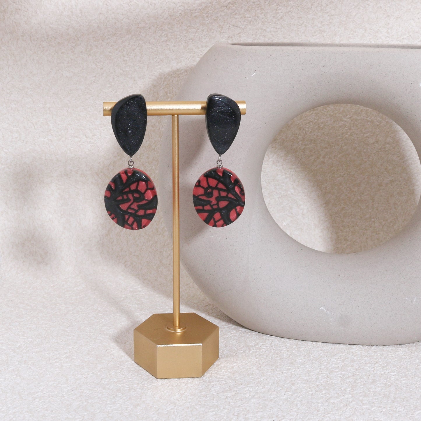 PEACE Art Deco Unique Glamor Earrings