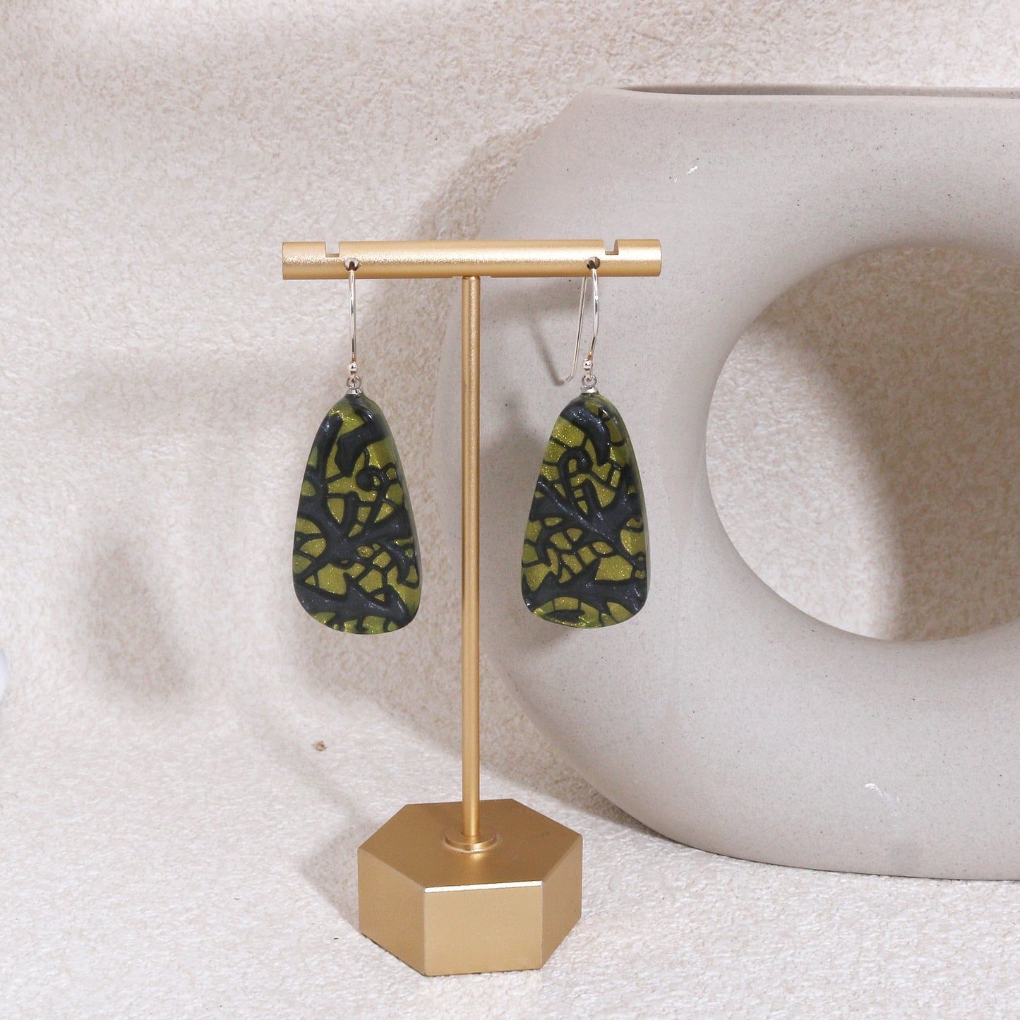 PEACE Art Deco Statement Earrings