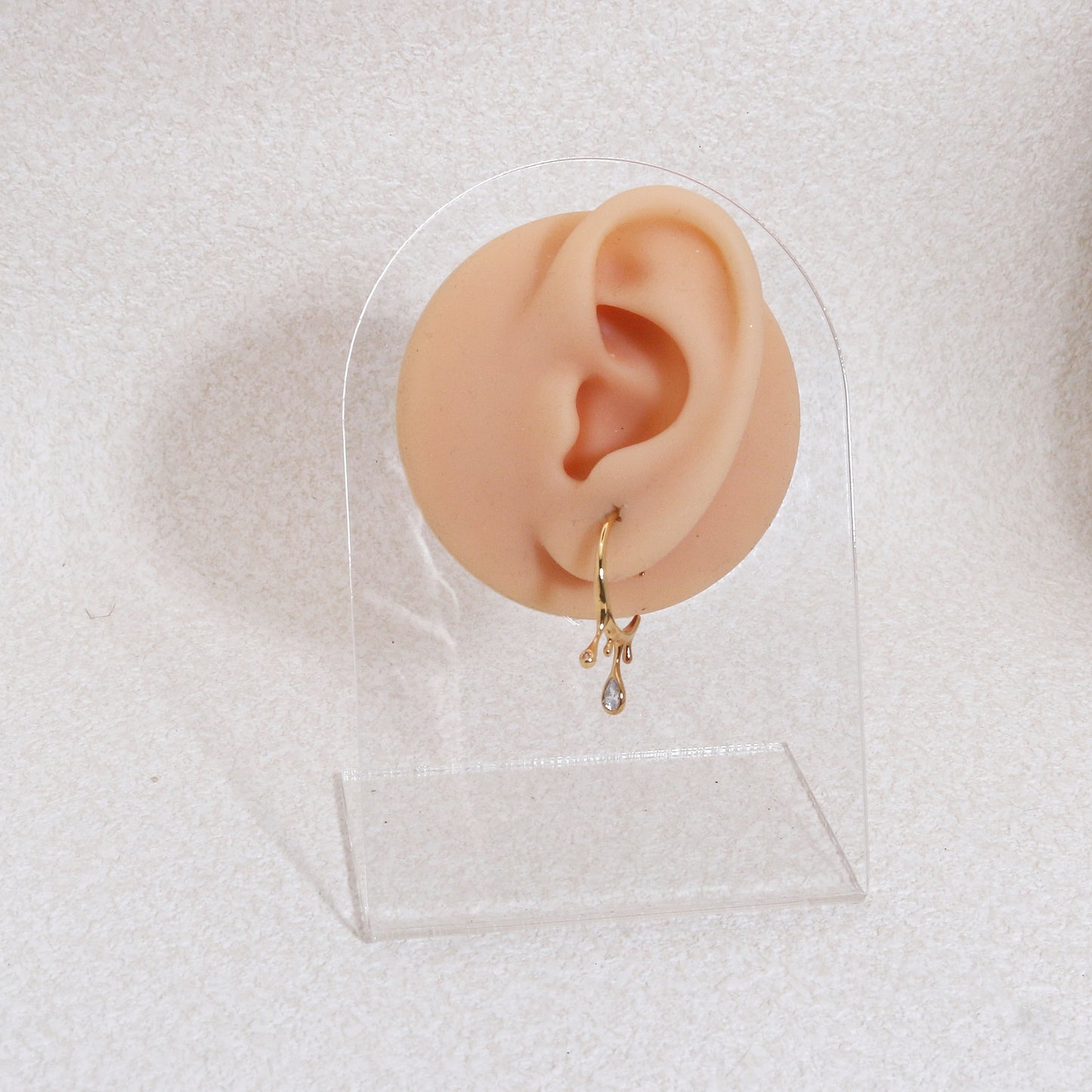 Hilary Liquid Droplet Hoop Earrings
