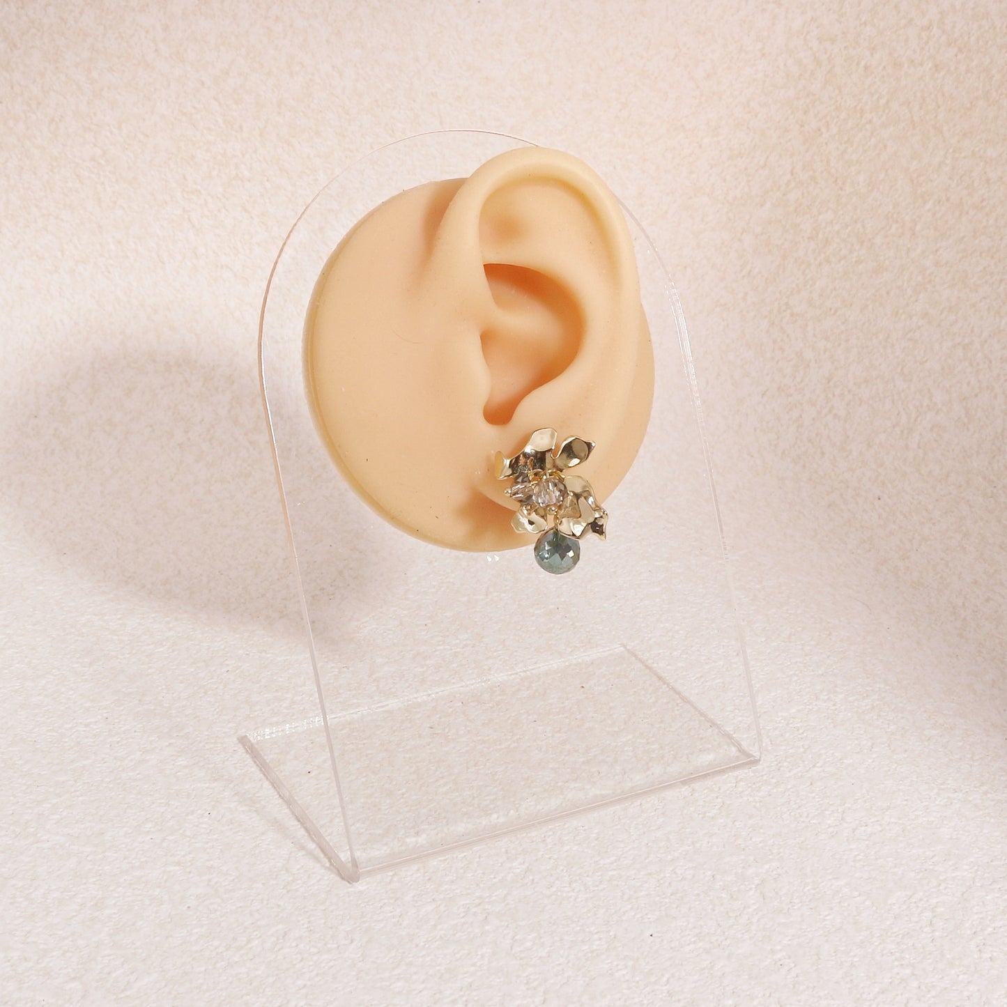 Victoria Elegant Statement Fleur-De-Lis Crystal Earrings