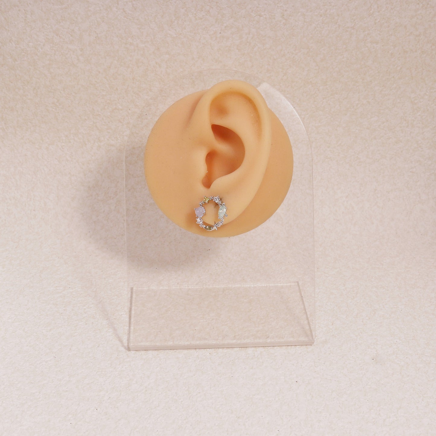 Hallie Asymmetrical Dainty Delicate Korean Stud Earrings