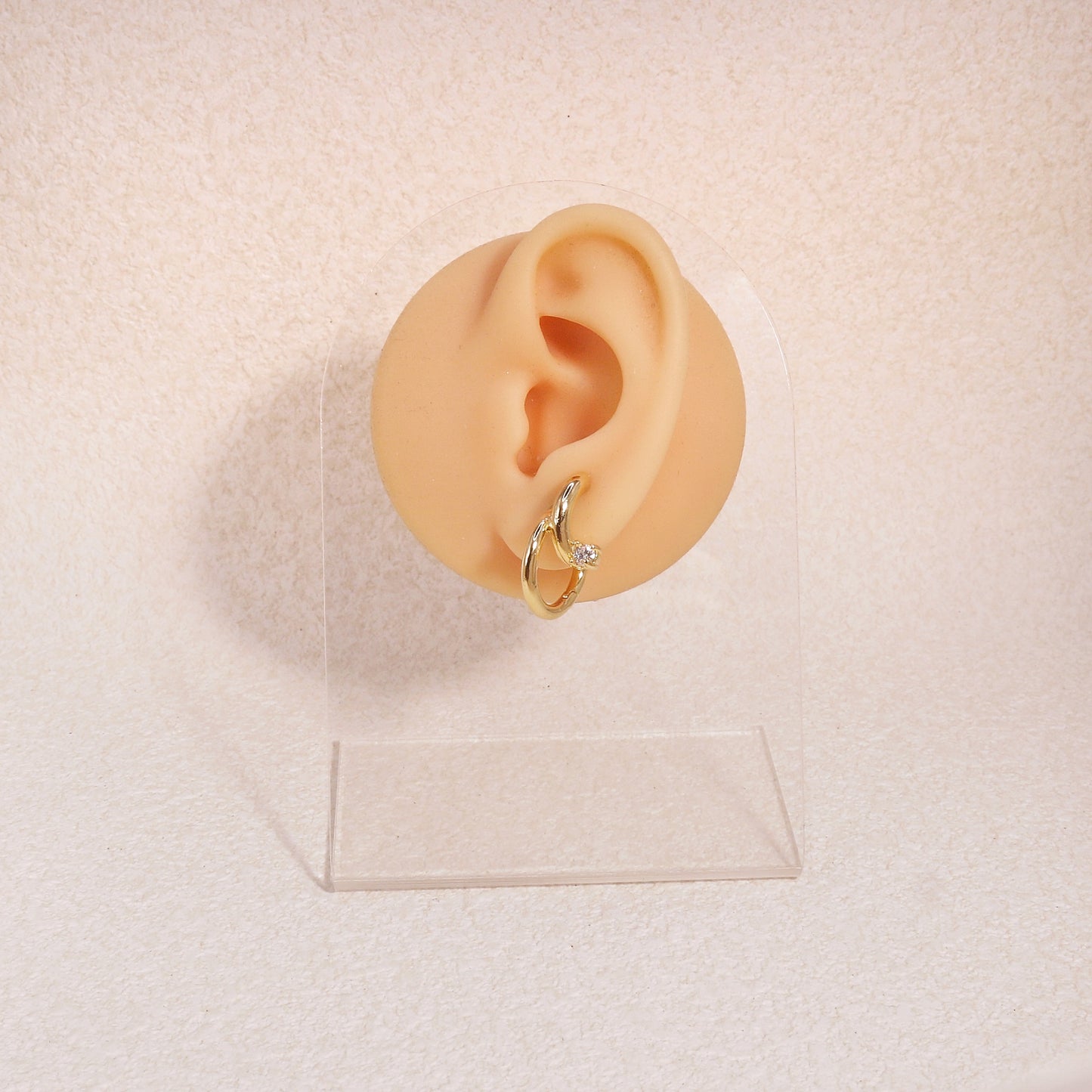 Charlahan Edgy Metallic Gold Hoop Earrings