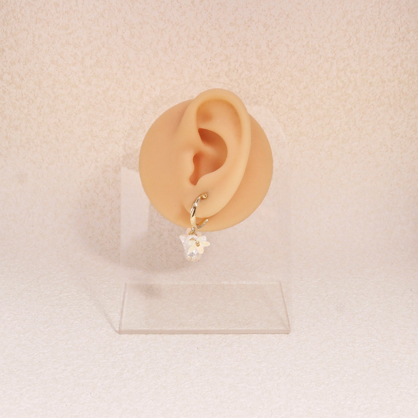 Jaspal Floral Cluster Gold Hoop Earrings