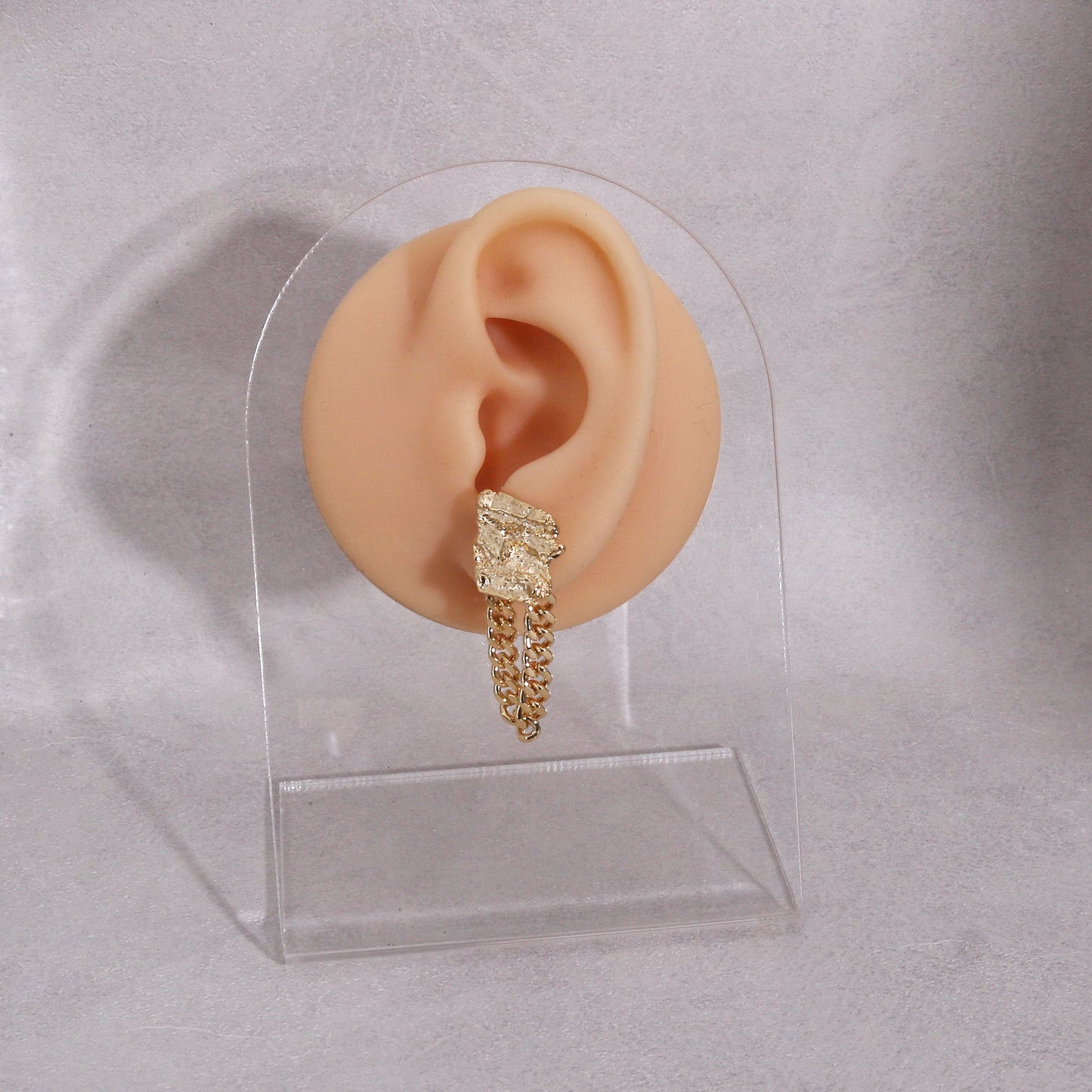 Hadley Grunge Metal Chain Link Drop Earrings