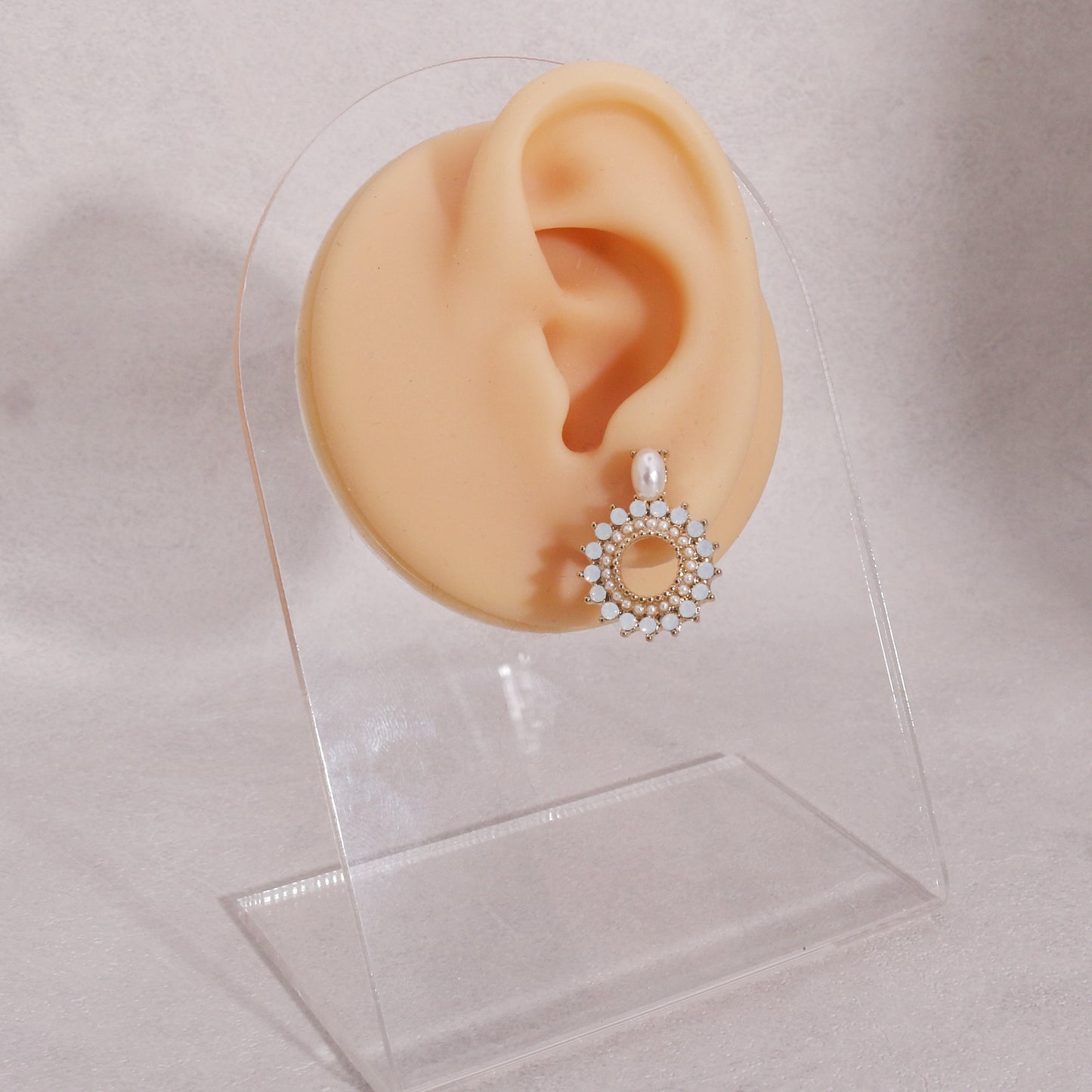 Sienna Star Burst CZ Drop Earrings
