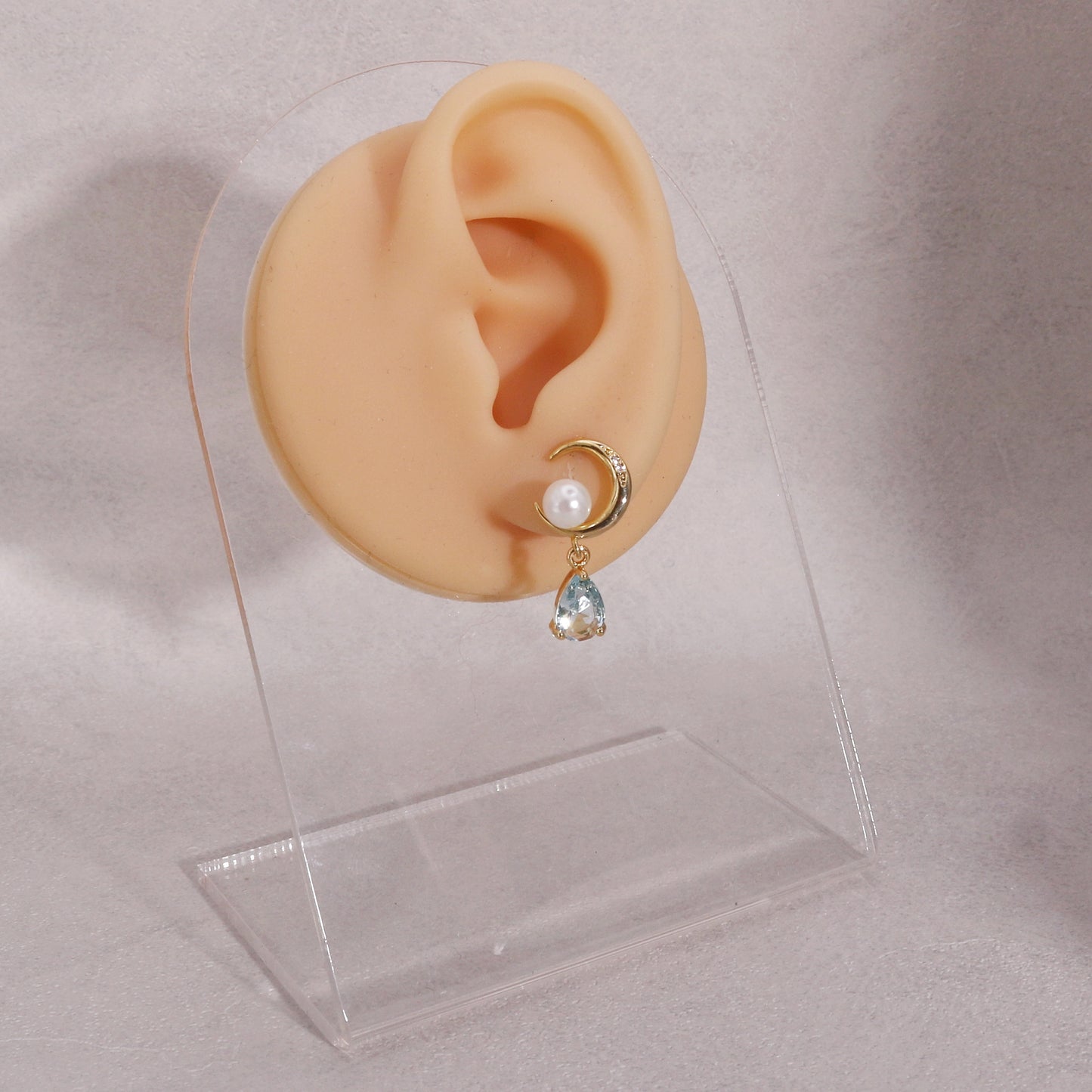 Eleanor Crescent Crystal Drop Dangle Earrings