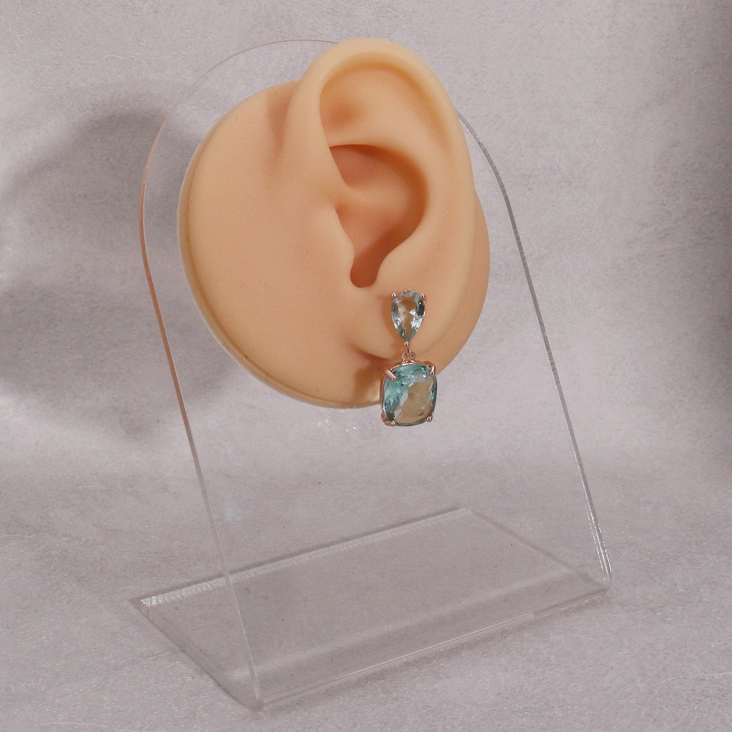 Charlotte Luxury Short Dangle CZ Gemstone Earrings