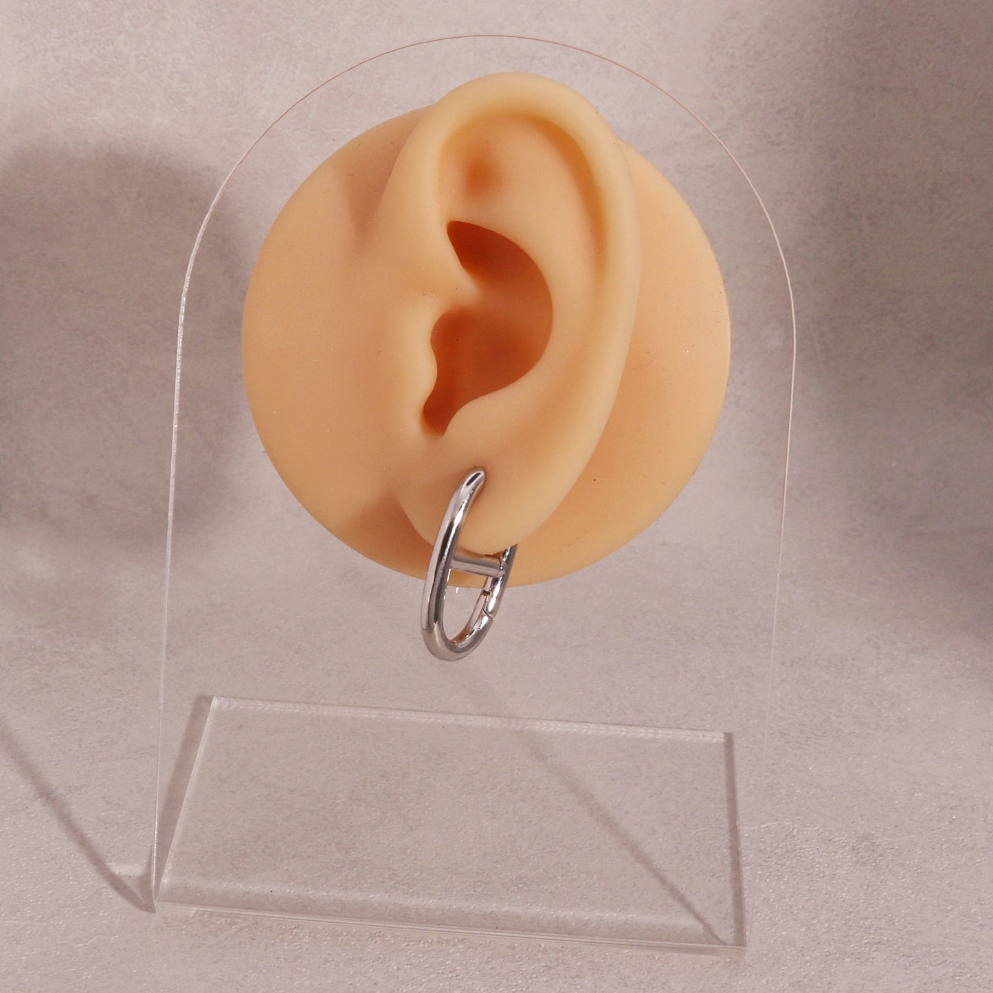Kristina Solid Geometry Hoop Drop Earrings