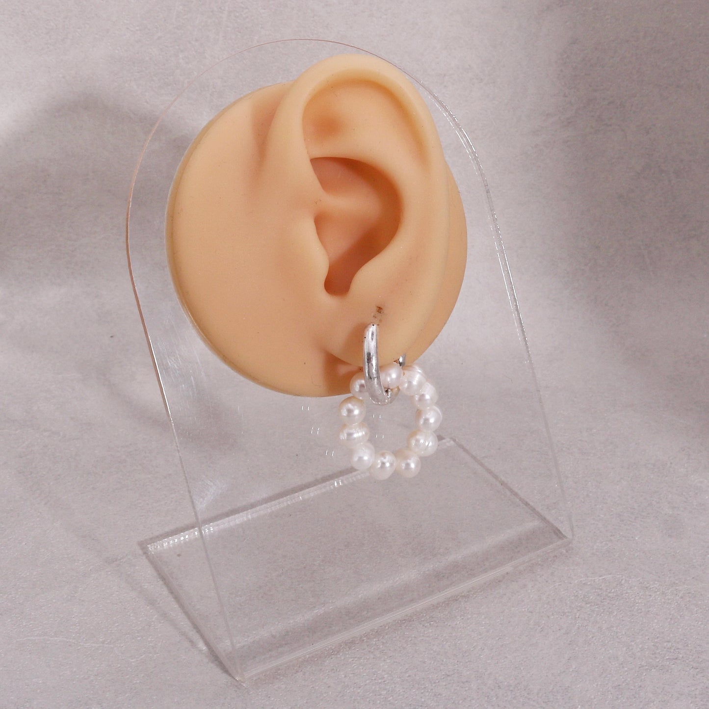 Baily Ring of Freshwater Pearl Hoop Drop Earrings