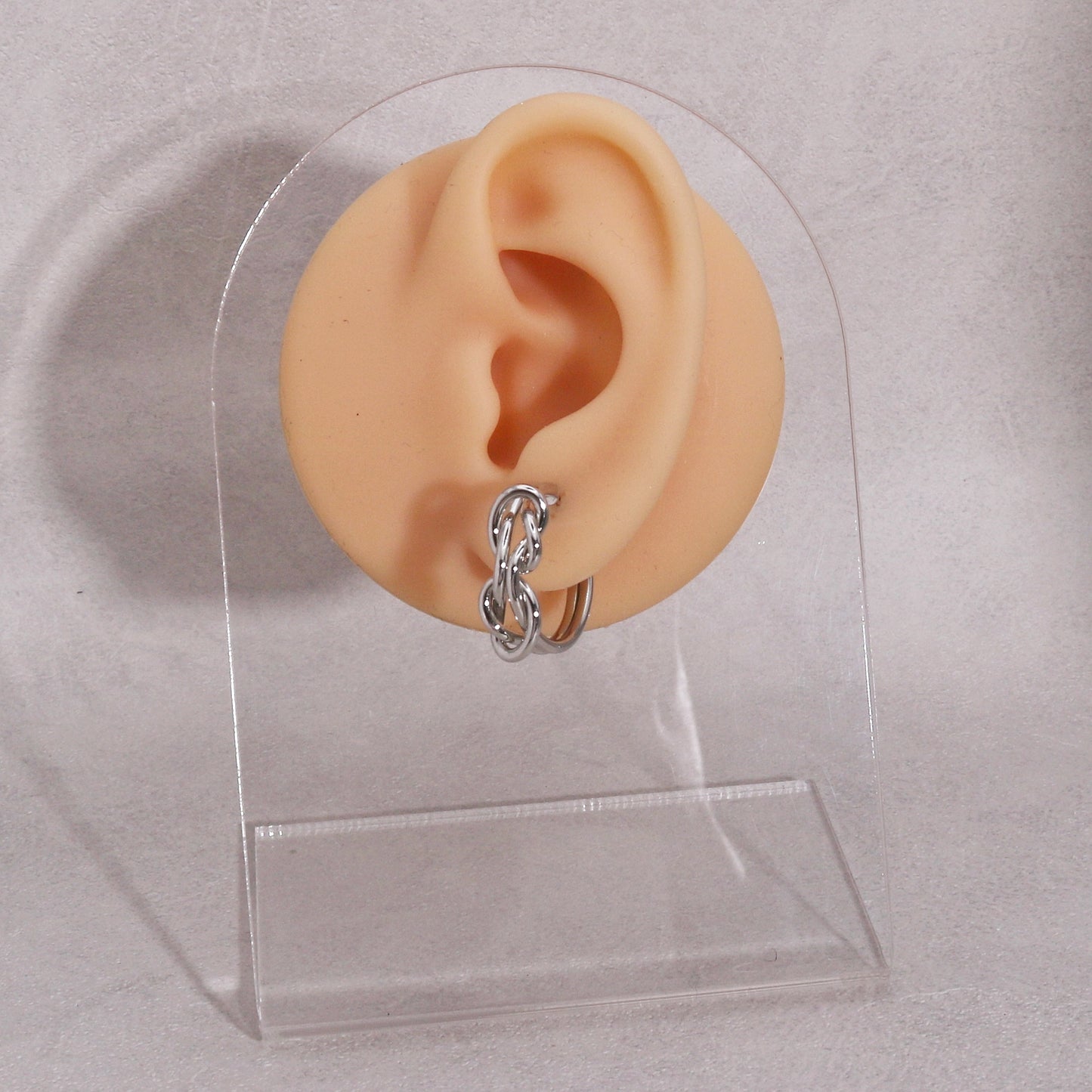 Cadence Fancy Interlooping Metal Hoop Earrings