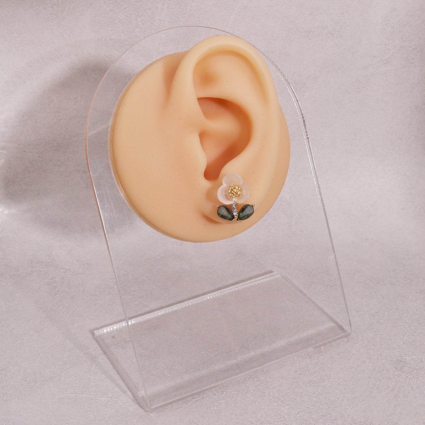 Mirren Dainty Flower Crystal Stud Earrings