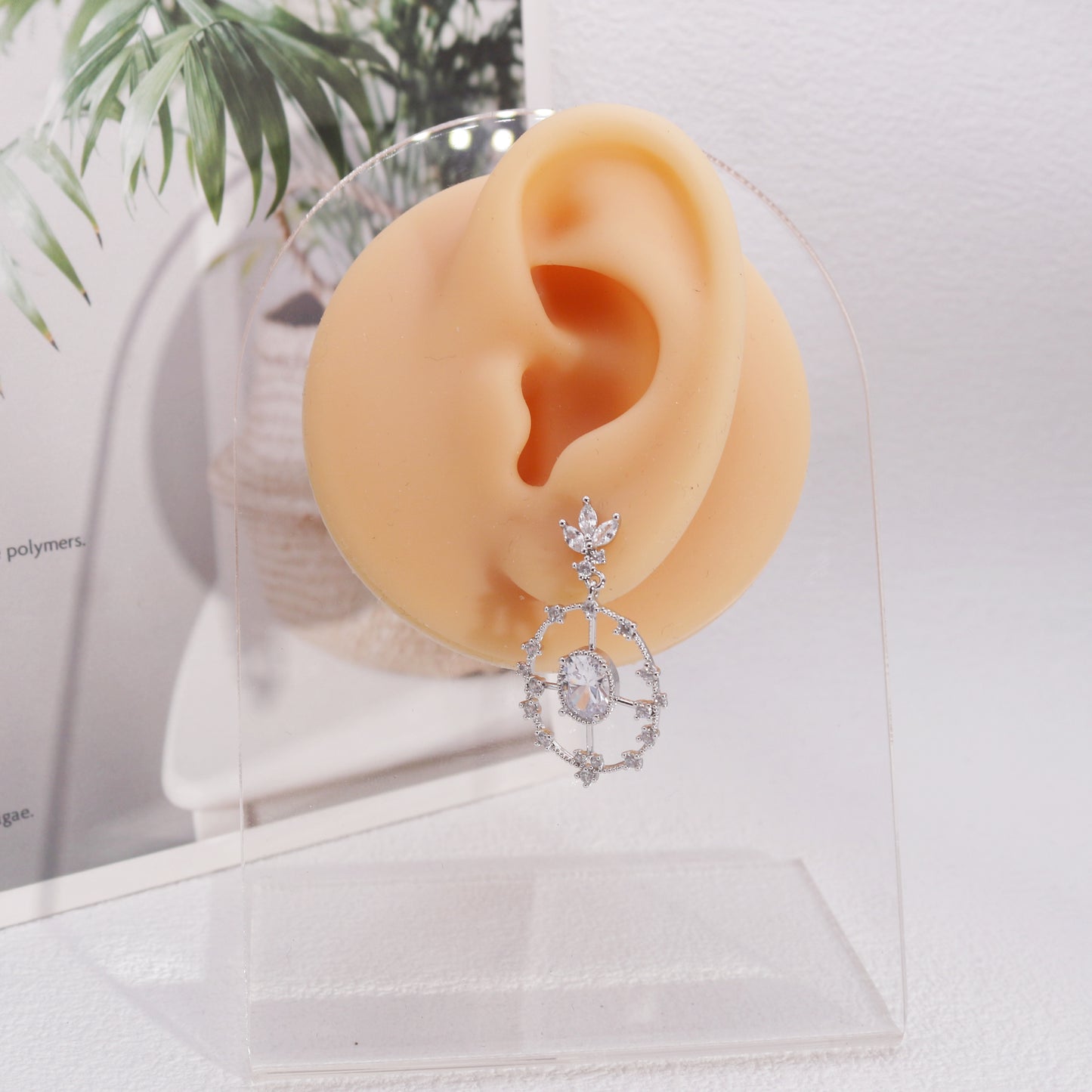Alessia Casual CZ Filigree Drop Earrings