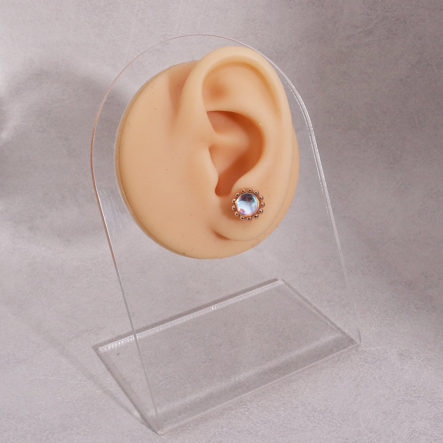 Tindra Clear Resin Steel Stud Earrings