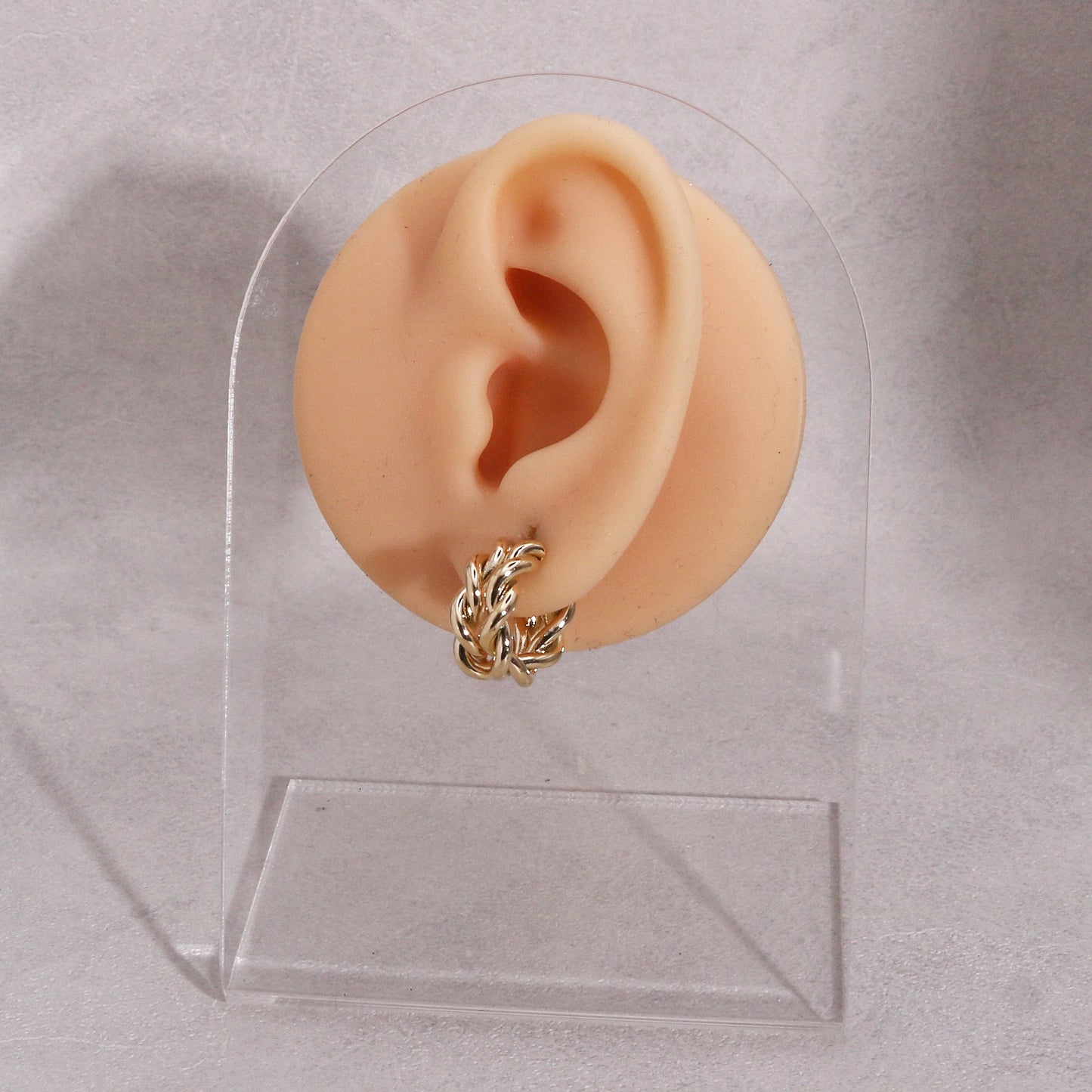 Kyla Classic Inter-Linked Metallic Hoop Earrings