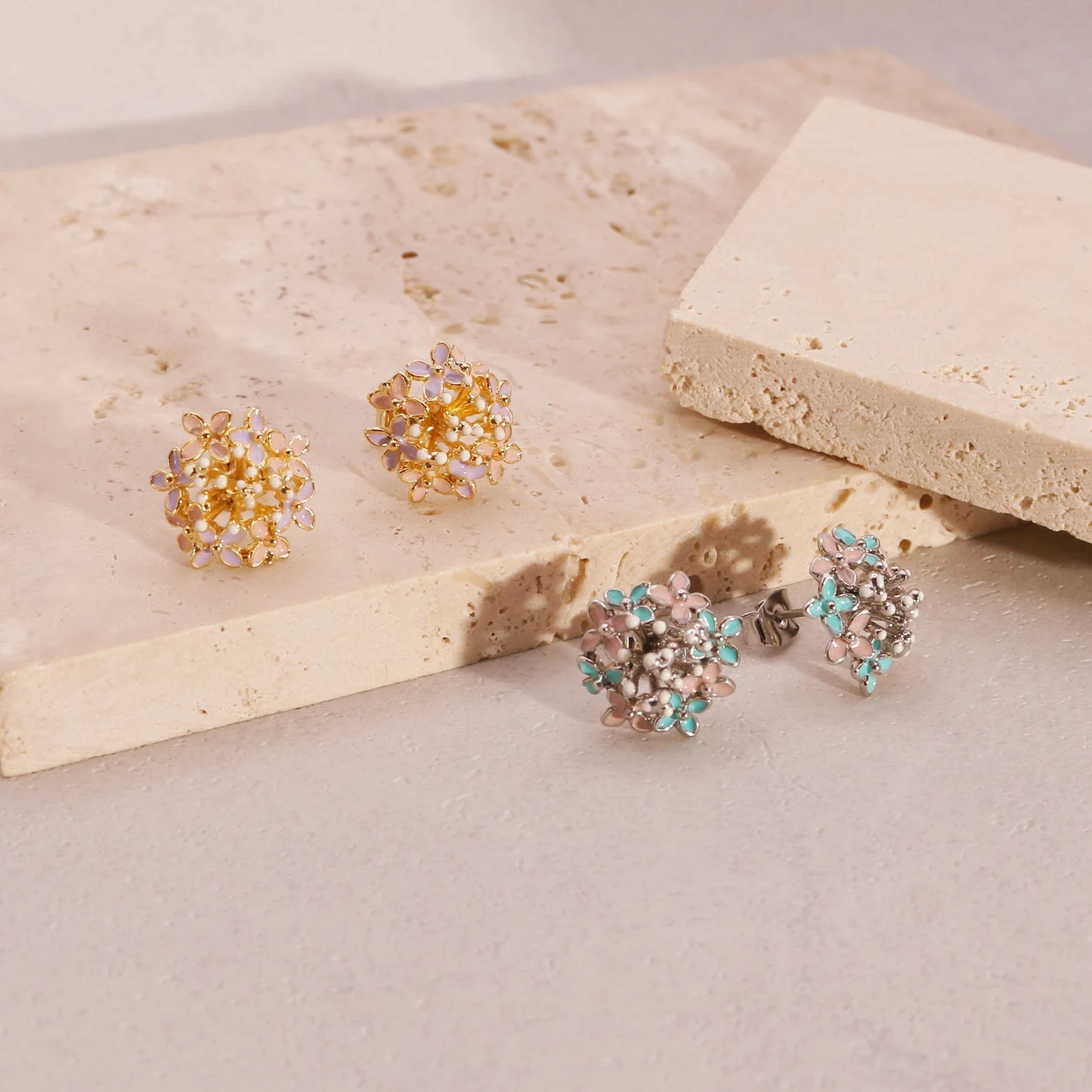 Charlotte Mini Floral Bouquet Stud Earrings