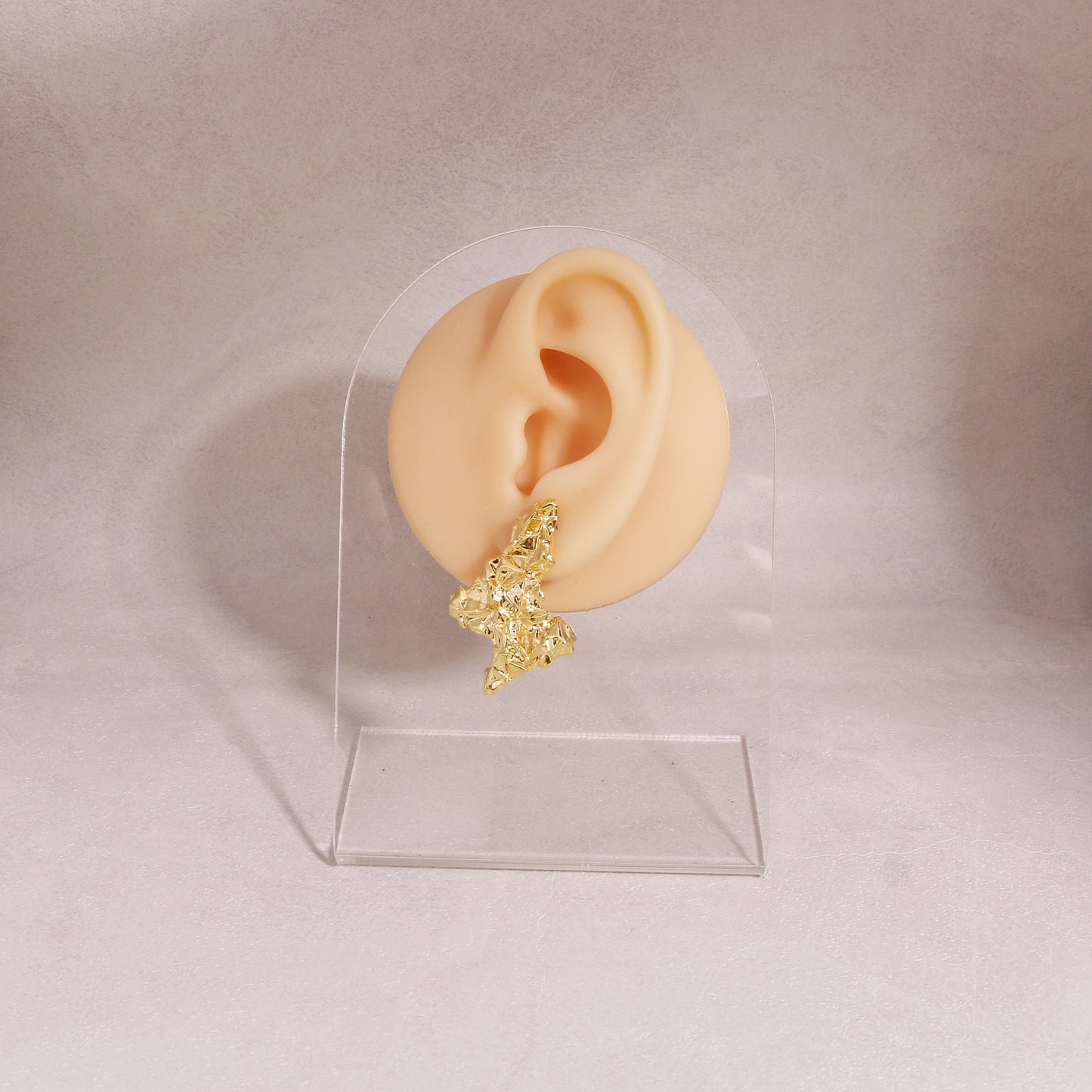 Jazreel Crushed Foil 70's Stud Dangle Earrings